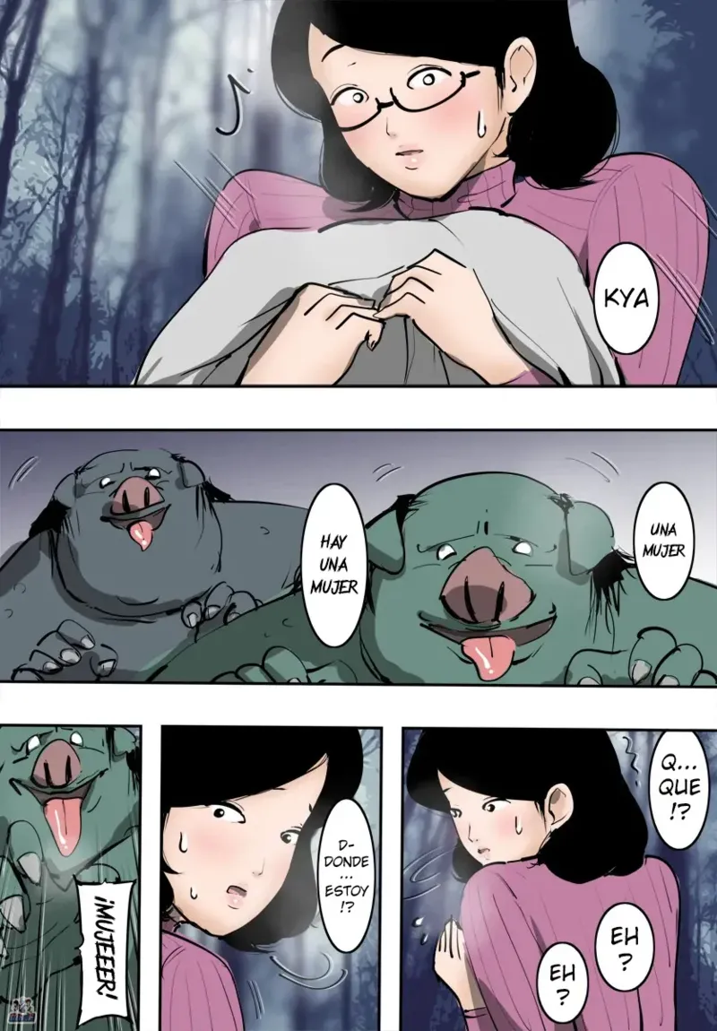 [Pietoro] Hitozuma ga Orc to Attara Byou de Hamerareta.｜Cuando una Mujer Casada Conoció a los Orcos la Violaron en Segundos. [Español] [KnightsMighty] image number 6