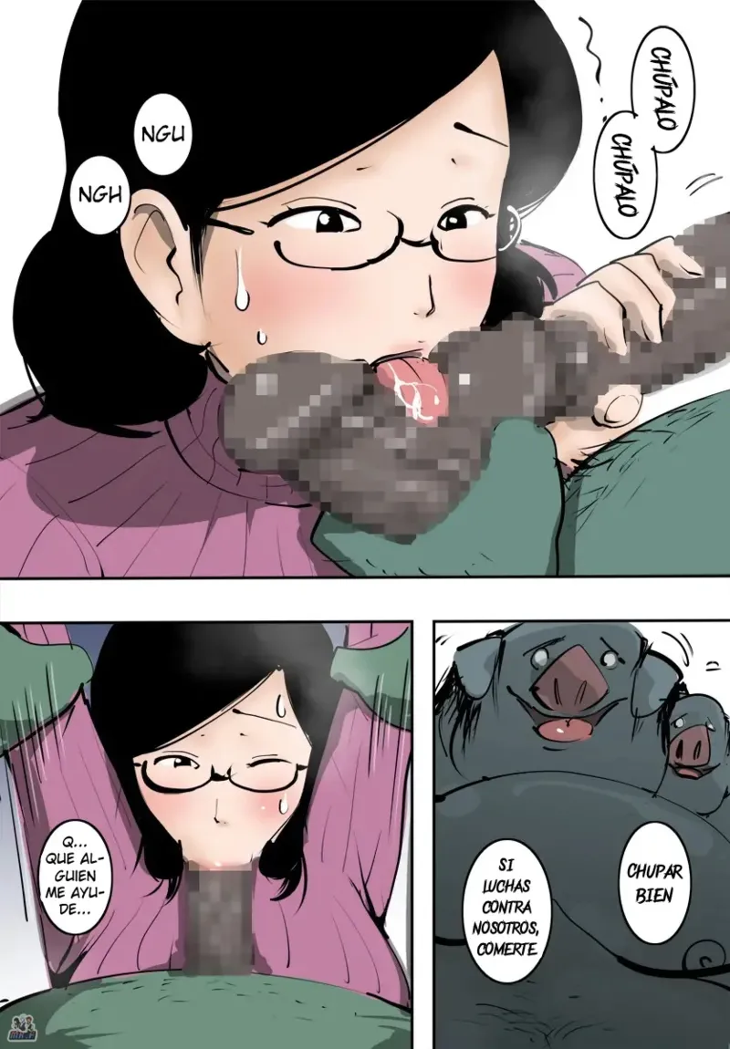 [Pietoro] Hitozuma ga Orc to Attara Byou de Hamerareta.｜Cuando una Mujer Casada Conoció a los Orcos la Violaron en Segundos. [Español] [KnightsMighty] image number 10