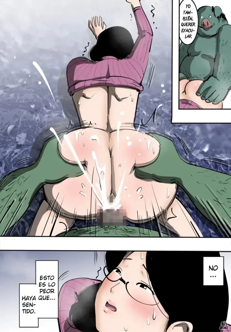 [Pietoro] Hitozuma ga Orc to Attara Byou de Hamerareta.｜Cuando una Mujer Casada Conoció a los Orcos la Violaron en Segundos. [Español] [KnightsMighty] image number 19