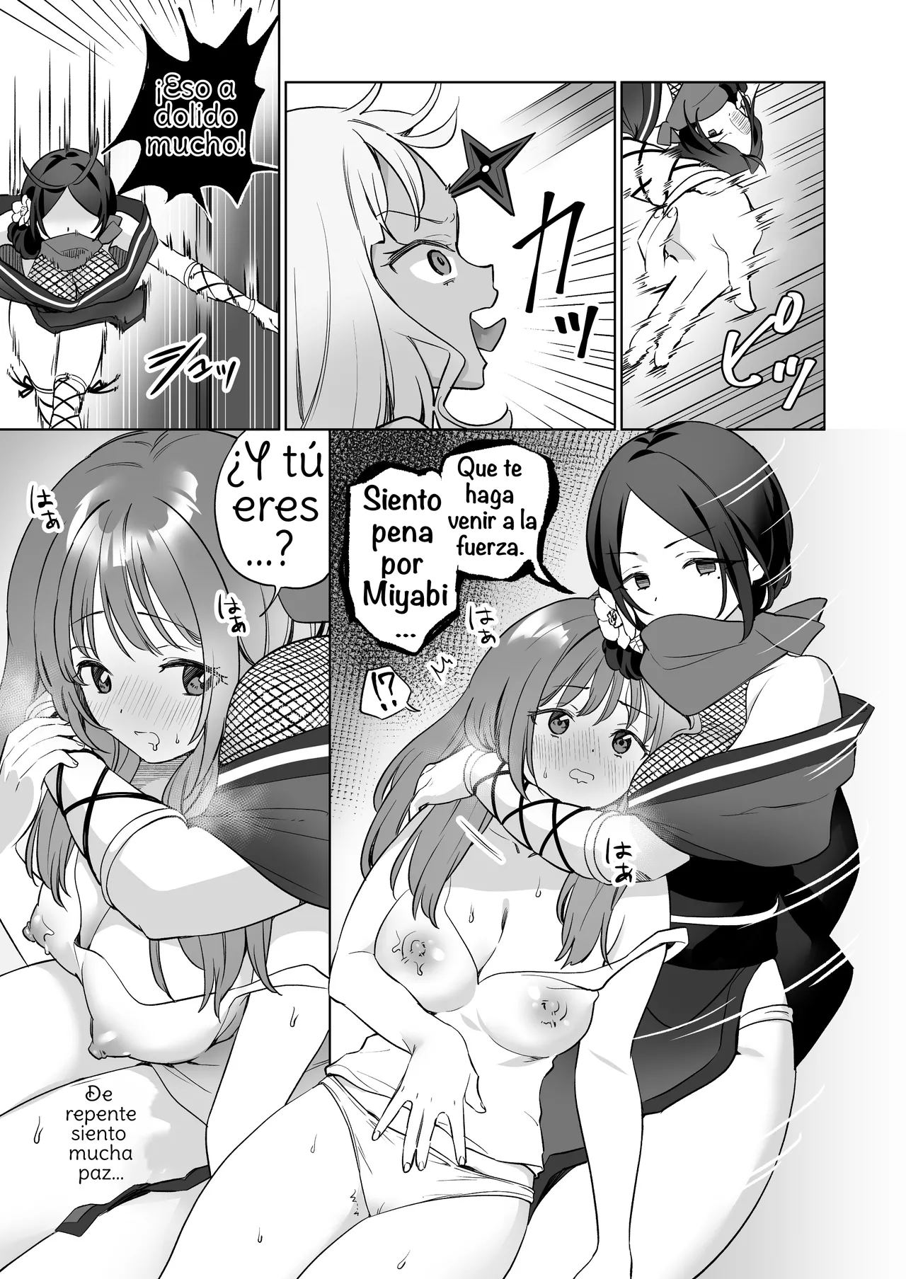 [Gutsutoma (Tachi)] Yuri Kakusei Succubus vs Yuri Kakusei Kunoichi ~Watashi no Karada de Yuri Ecchi Battle suna!~  Lesbian Awakening Succubus vs Kunoichi! ~Don't Use My Body to Fight your Sexy Lesbian Battle~ [Spanish] [Amaterasu] 图片编号 14