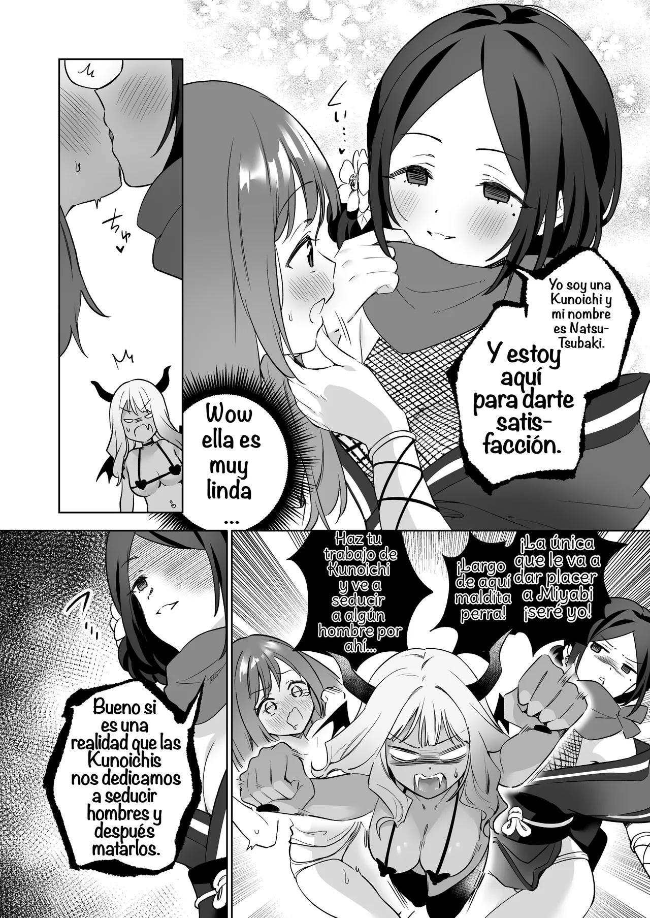 [Gutsutoma (Tachi)] Yuri Kakusei Succubus vs Yuri Kakusei Kunoichi ~Watashi no Karada de Yuri Ecchi Battle suna!~  Lesbian Awakening Succubus vs Kunoichi! ~Don't Use My Body to Fight your Sexy Lesbian Battle~ [Spanish] [Amaterasu] 图片编号 15