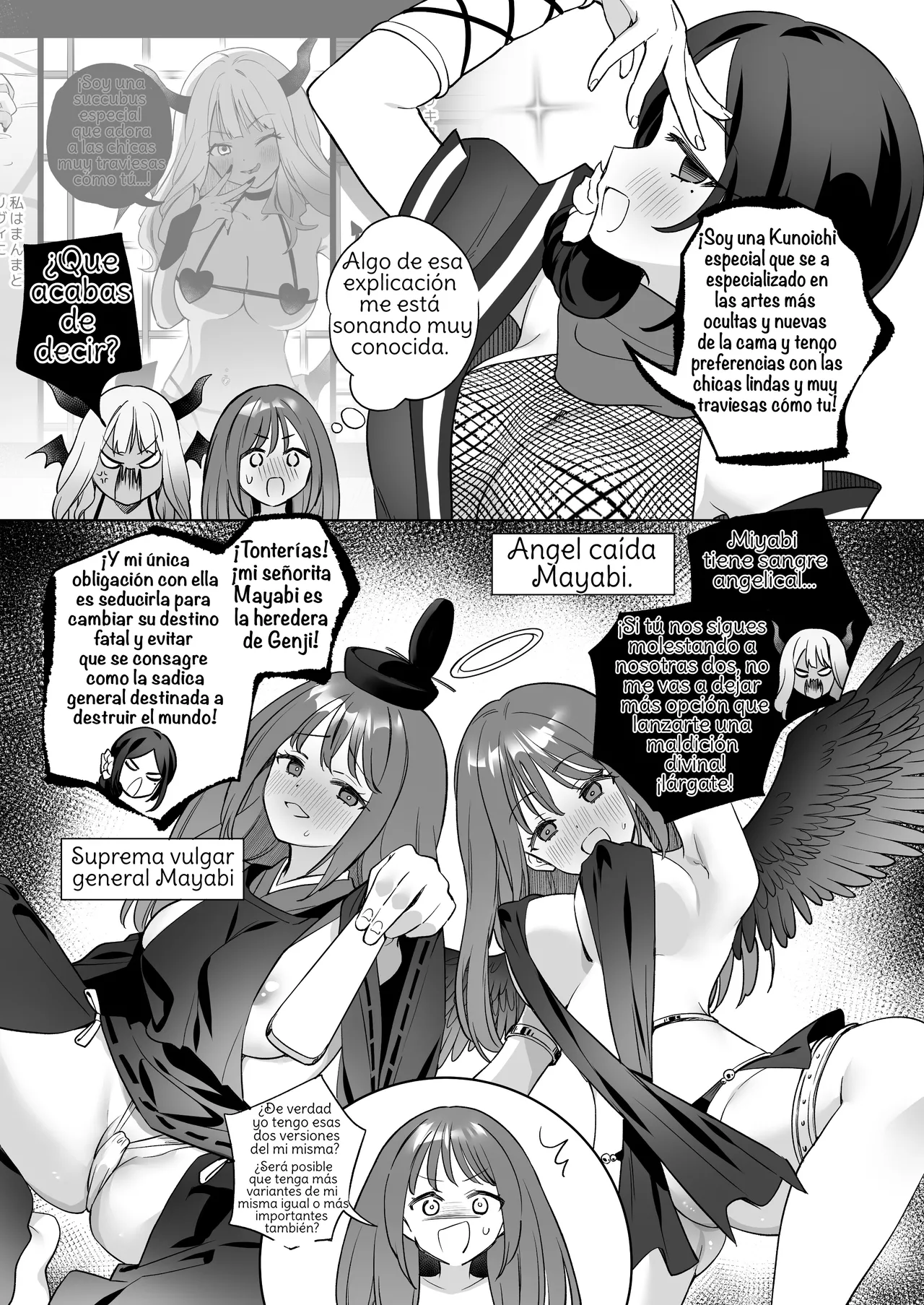 [Gutsutoma (Tachi)] Yuri Kakusei Succubus vs Yuri Kakusei Kunoichi ~Watashi no Karada de Yuri Ecchi Battle suna!~  Lesbian Awakening Succubus vs Kunoichi! ~Don't Use My Body to Fight your Sexy Lesbian Battle~ [Spanish] [Amaterasu] 图片编号 16