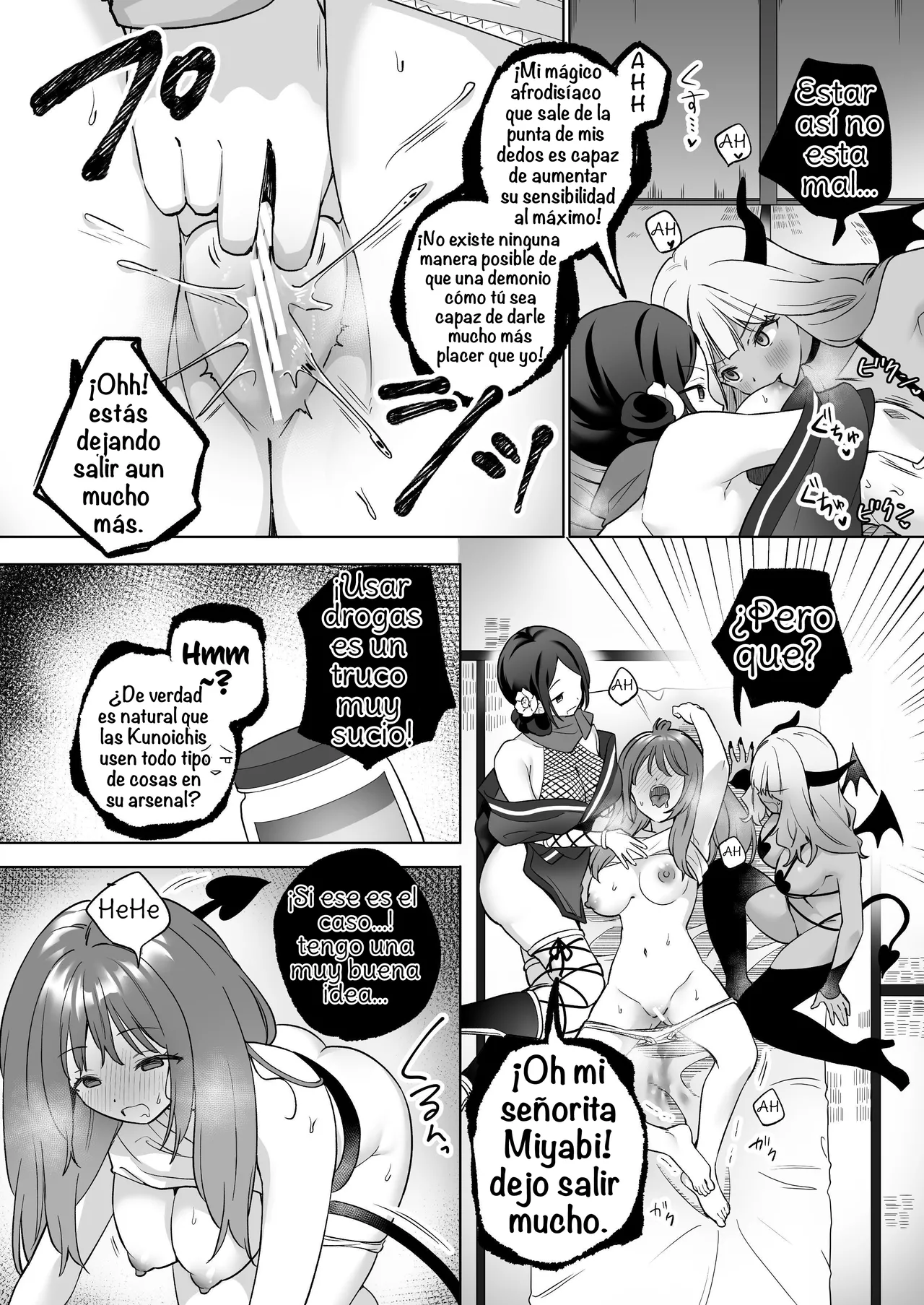 [Gutsutoma (Tachi)] Yuri Kakusei Succubus vs Yuri Kakusei Kunoichi ~Watashi no Karada de Yuri Ecchi Battle suna!~  Lesbian Awakening Succubus vs Kunoichi! ~Don't Use My Body to Fight your Sexy Lesbian Battle~ [Spanish] [Amaterasu] 图片编号 27