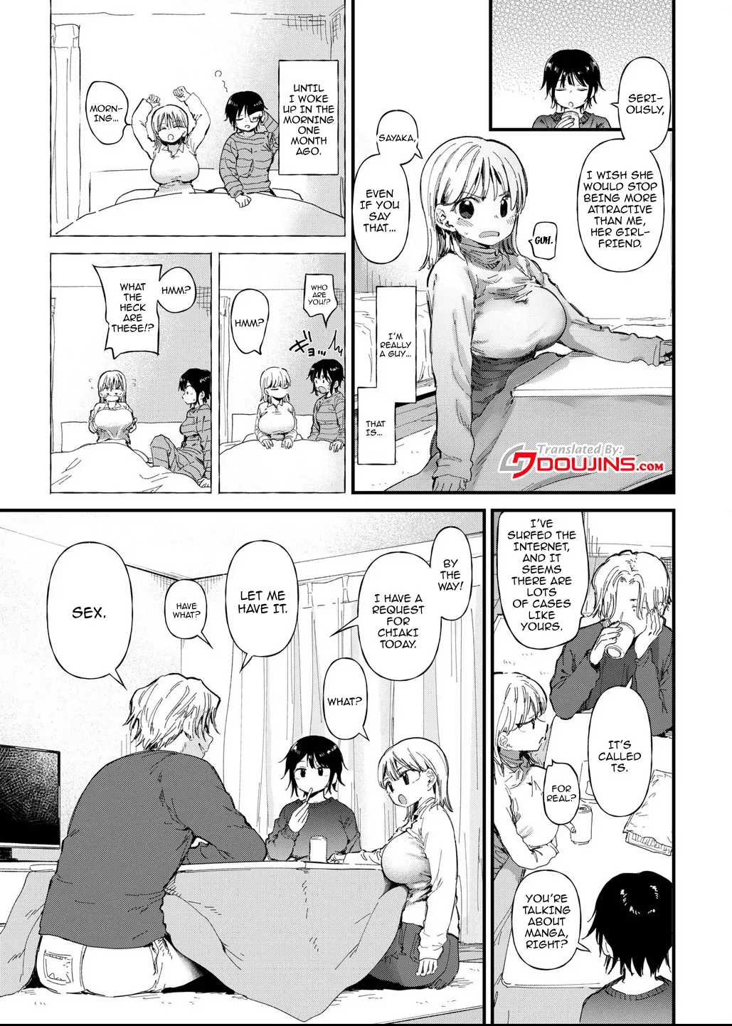 [Doemutan] TS Shitara Tomodachi Ni Yararetashi Kanojo Mo NTRreta Hanashi Zenpen / Story Of How When I Changed Genders, My Friend Fucked Me And My Girlfriend Got NTR'd First Part  [English] {Doujins.com} image number 5