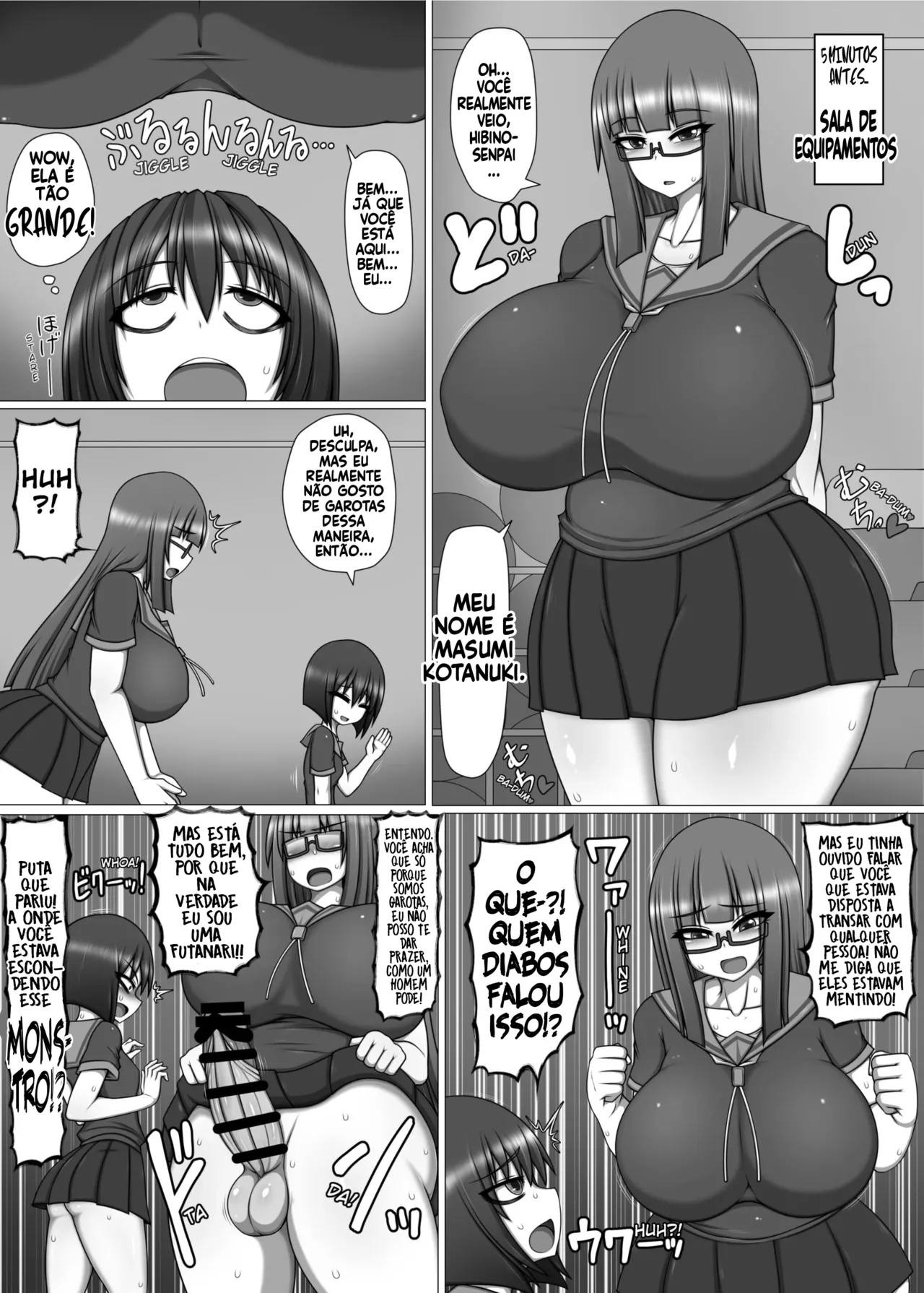 [Hatomame (Ago)] Bitch Ikka no Imouto ga Futanari Kouhai no Fudeoroshi Shitara Shinikaketa Hanashi. [Portuguese-BR] [Bocchi TR] 图片编号 4