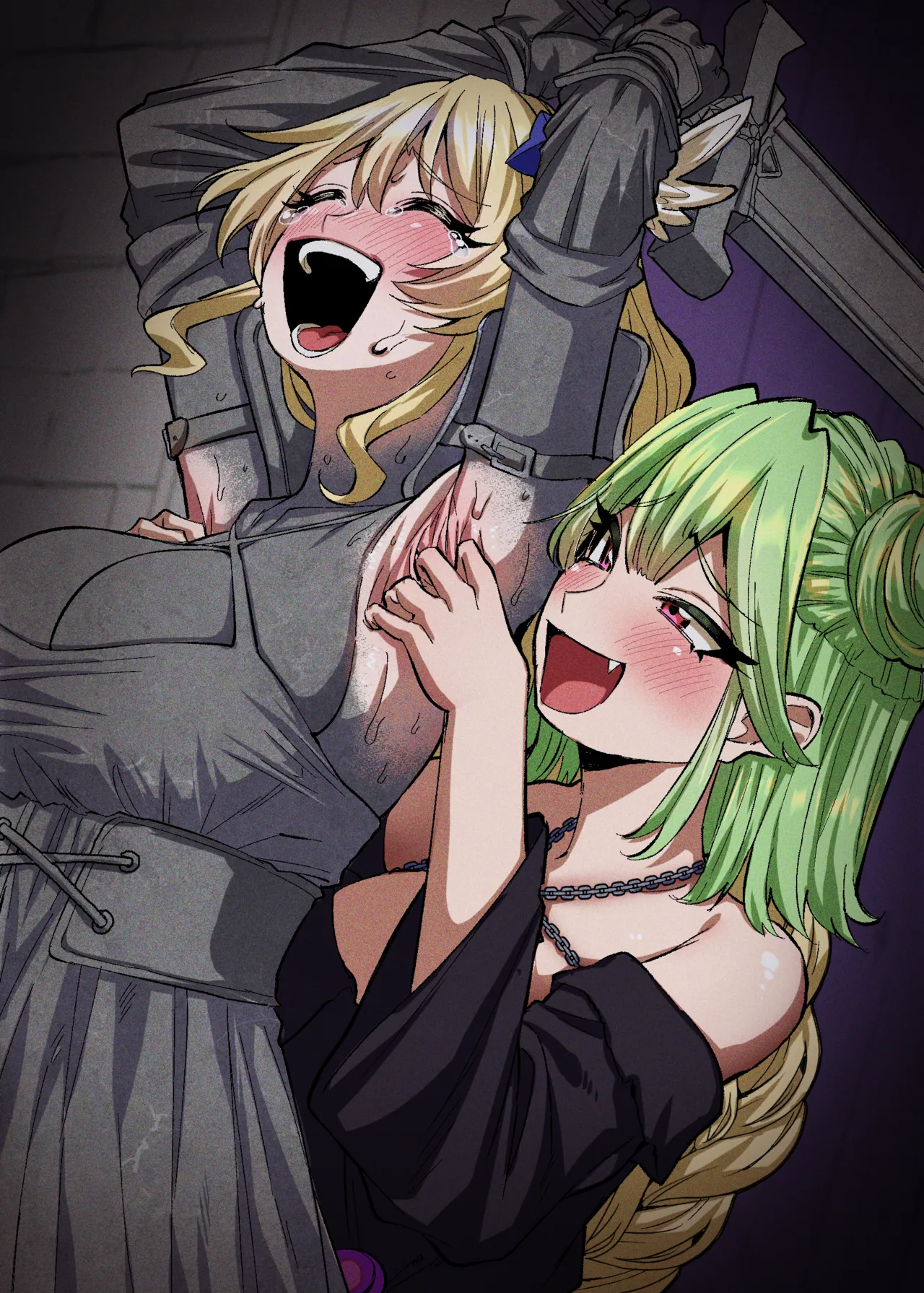 [無理矢理笑顔 ]メデューサくすぐり配信～3人の冒険者ちゃん、死ぬほどくすぐってみた！～ Bildnummer 2