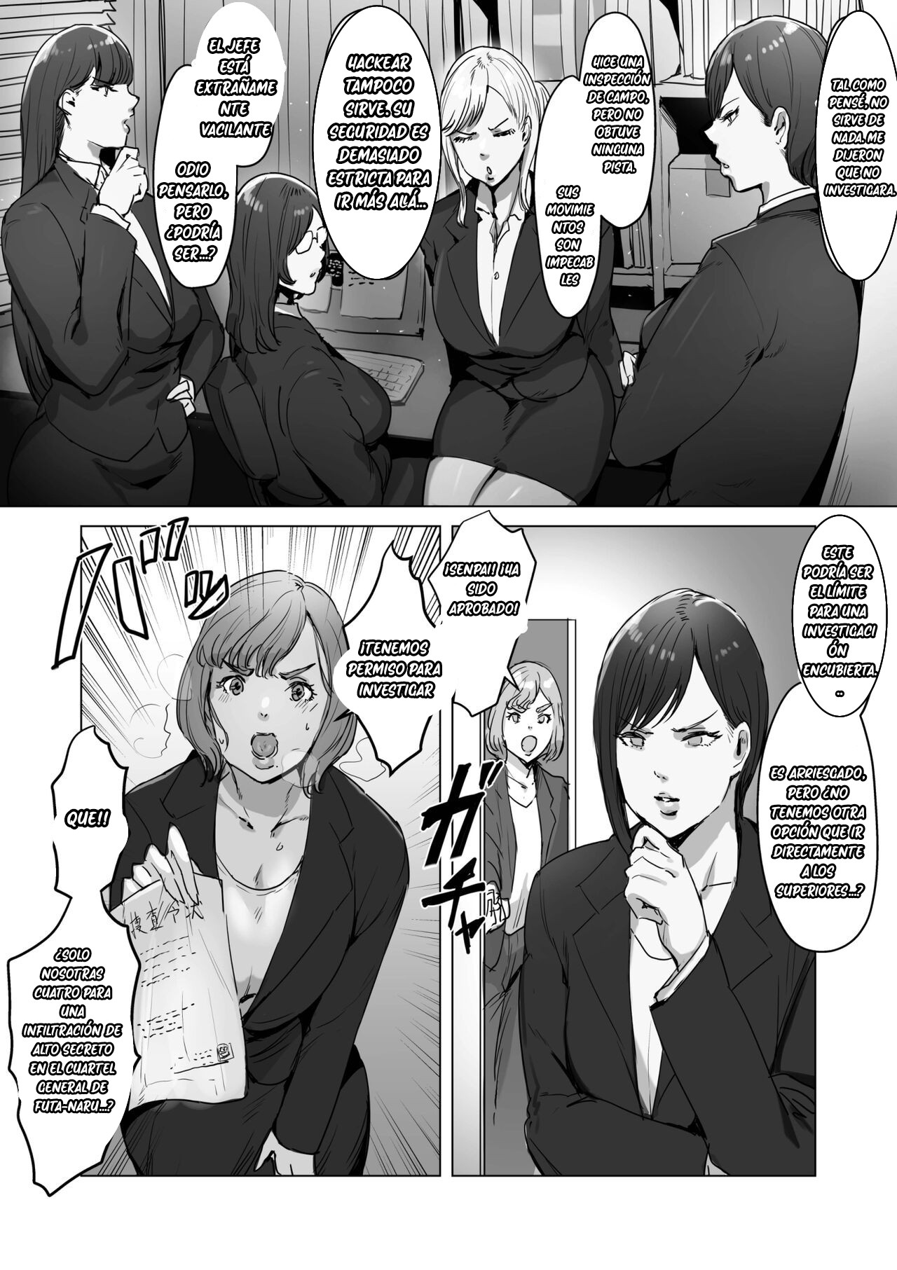 [Meshi Shinja] Haiteku Kigyou ni Sennyuu shitara Futanari Android ni Kaizou Sareta [Spanish] [Casita Leswin] image number 3