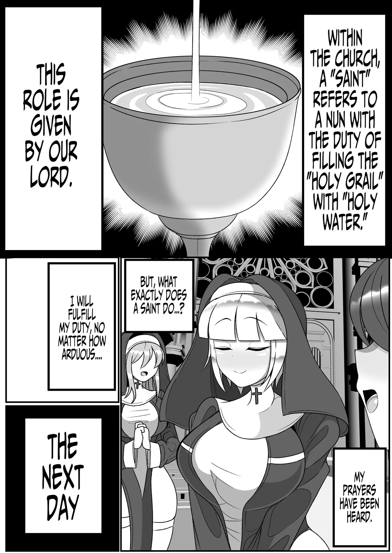 [Mado Fumura (Madofu)] Futanari Seijo Shasei Kinshirei | Dick Slingin' Saintess ~Ejaculation Prohibition~ [English] [Iulius] image number 3