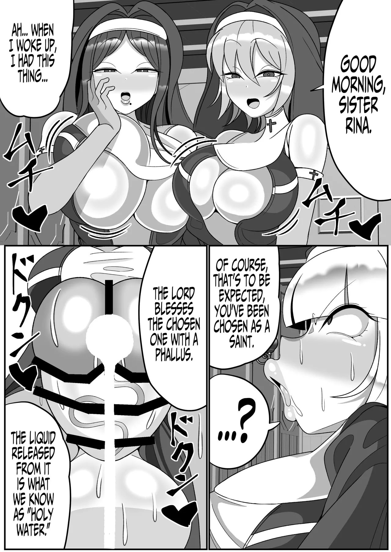[Mado Fumura (Madofu)] Futanari Seijo Shasei Kinshirei | Dick Slingin' Saintess ~Ejaculation Prohibition~ [English] [Iulius] image number 5