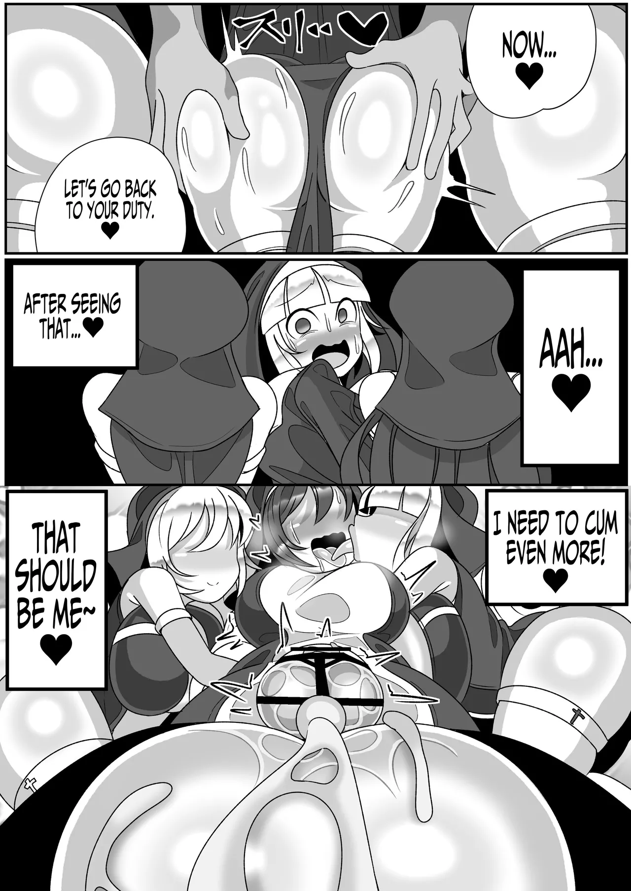 [Mado Fumura (Madofu)] Futanari Seijo Shasei Kinshirei | Dick Slingin' Saintess ~Ejaculation Prohibition~ [English] [Iulius] image number 44