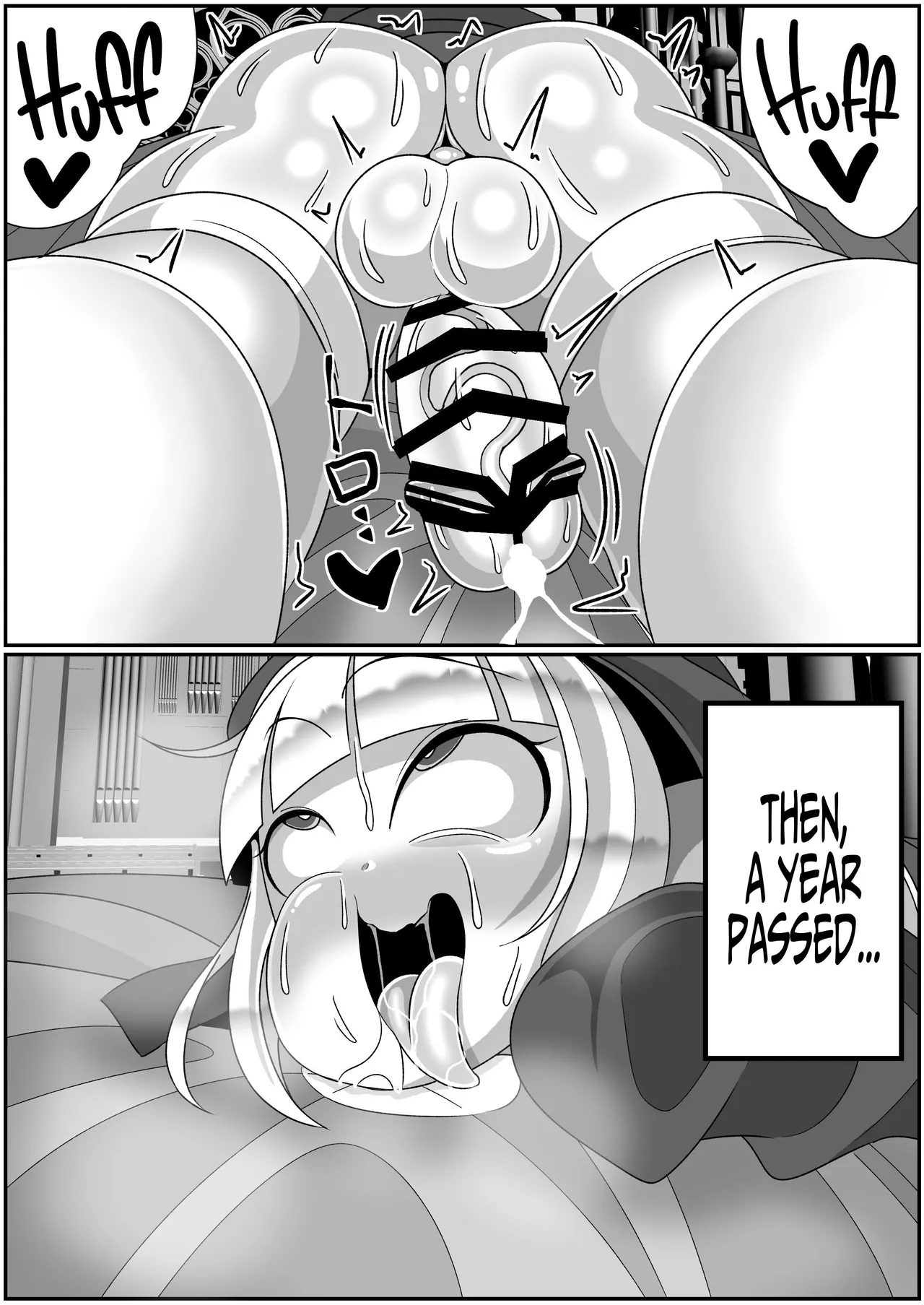 [Mado Fumura (Madofu)] Futanari Seijo Shasei Kinshirei | Dick Slingin' Saintess ~Ejaculation Prohibition~ [English] [Iulius] image number 52