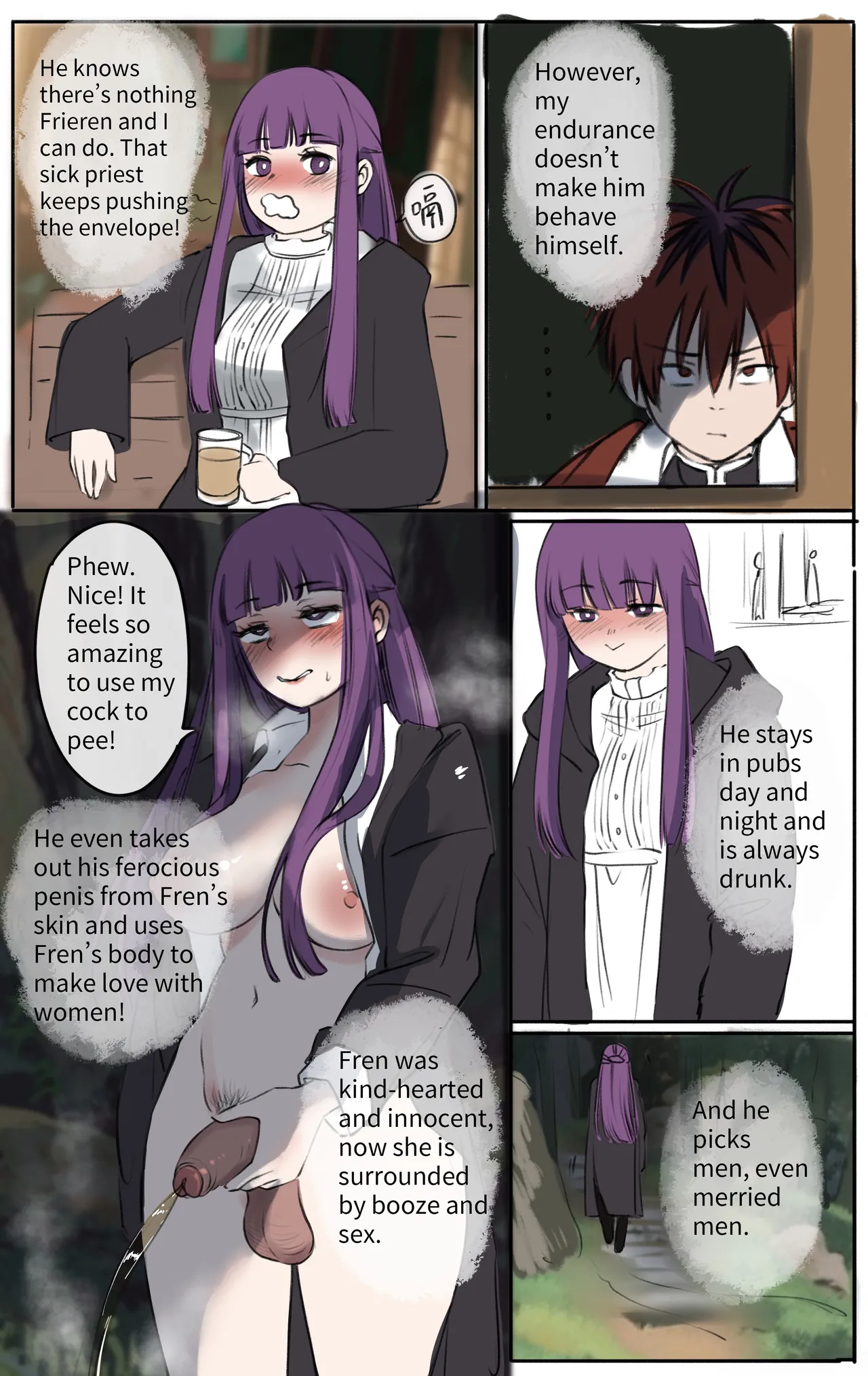 [Midnight] Yamiochi no Frieren 02 | Frieren-Fallen 02 (Sousou no Frieren) [English] image number 10