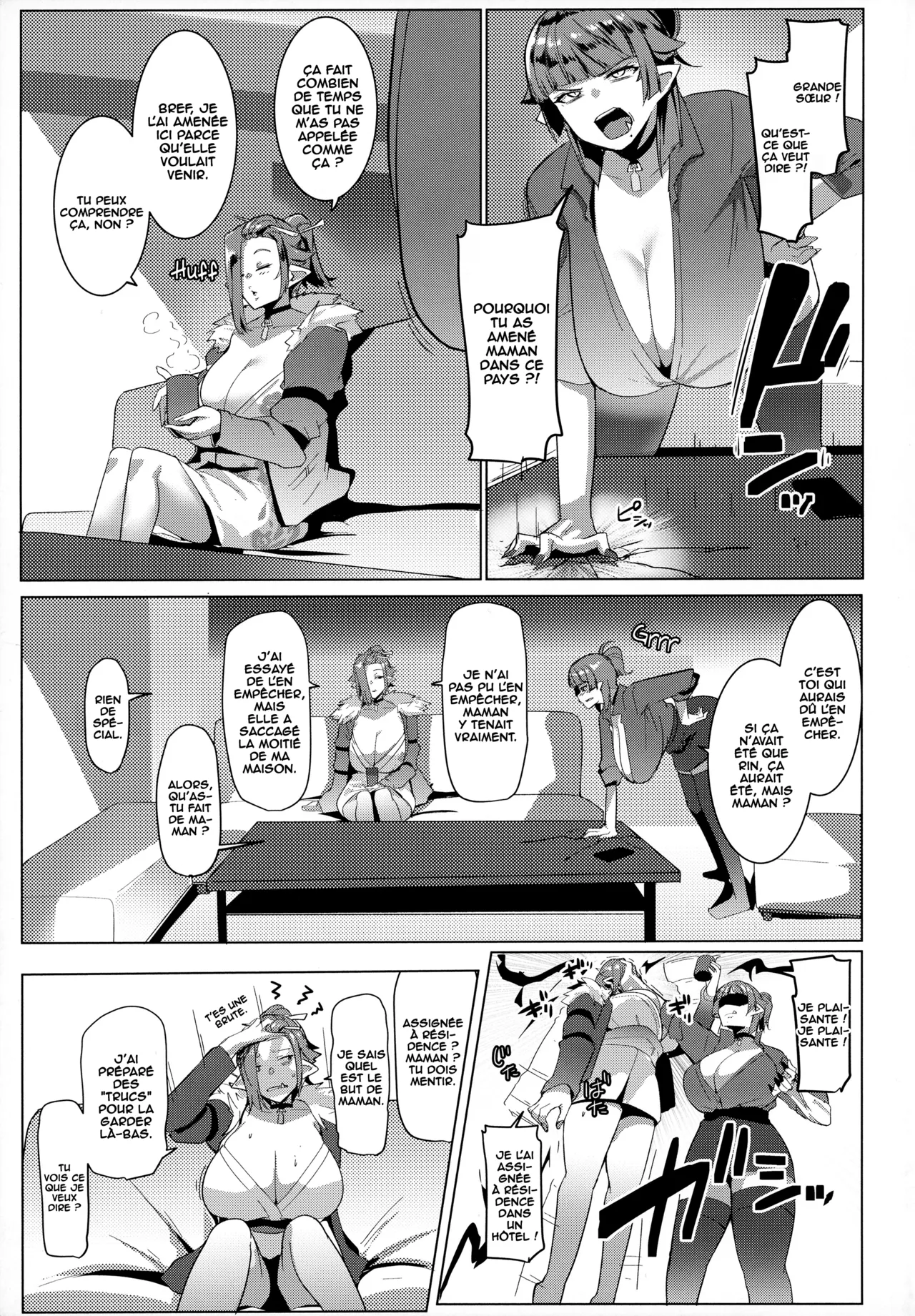 (C105) [Hitsuji Kikaku (Muneshiro)] Hahaue mo Mesu Orc 3 [French] [O-S] image number 2