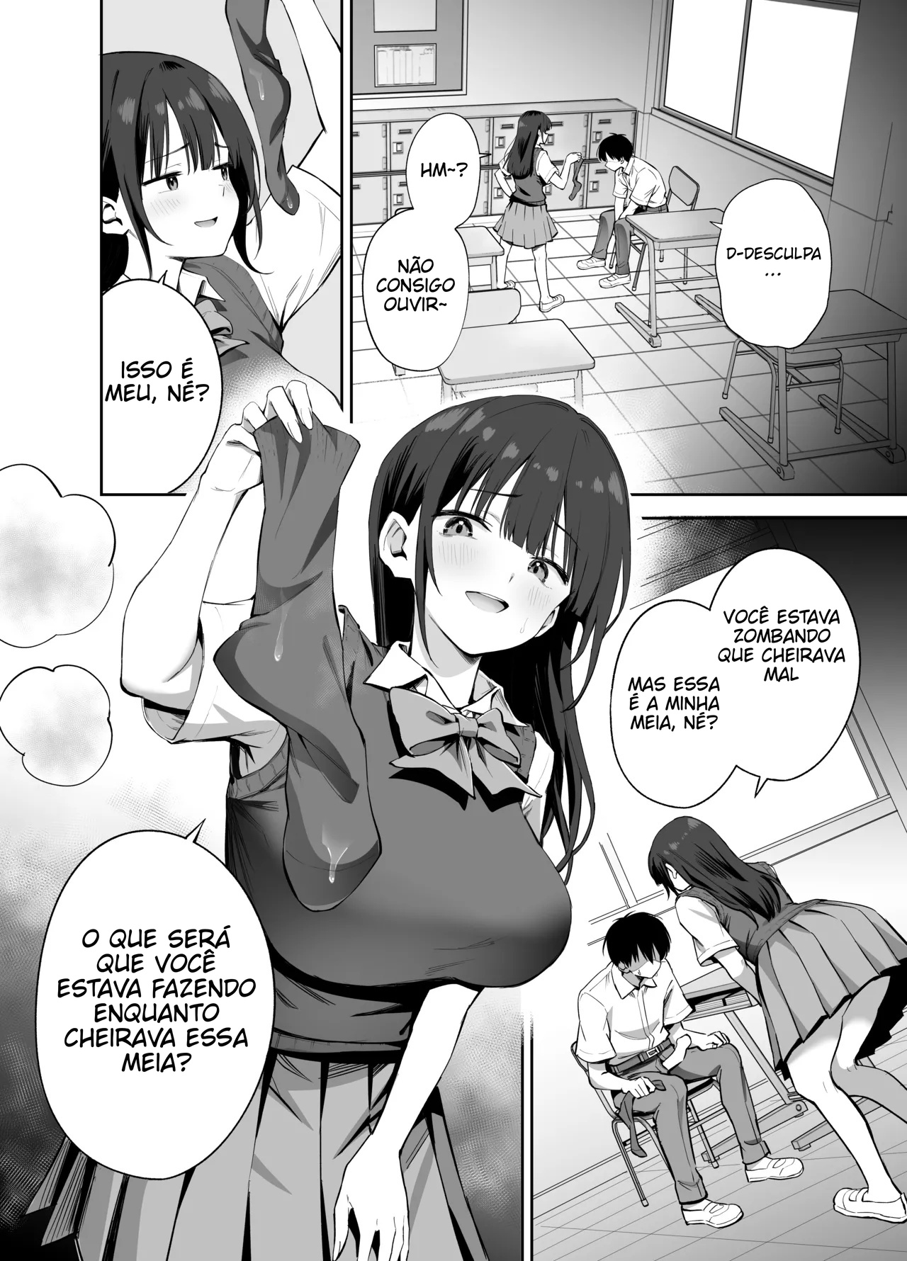 [Honshiro Nikori] Watashi no Kutsushita de Shikotteru nara Sono Ochinpo de Asonde mo Ii yo ne? | Se você está se masturbando com minhas meias, então não tem problema eu brincar com esse pau, né? [Portuguese-BR] [Digital] image number 22