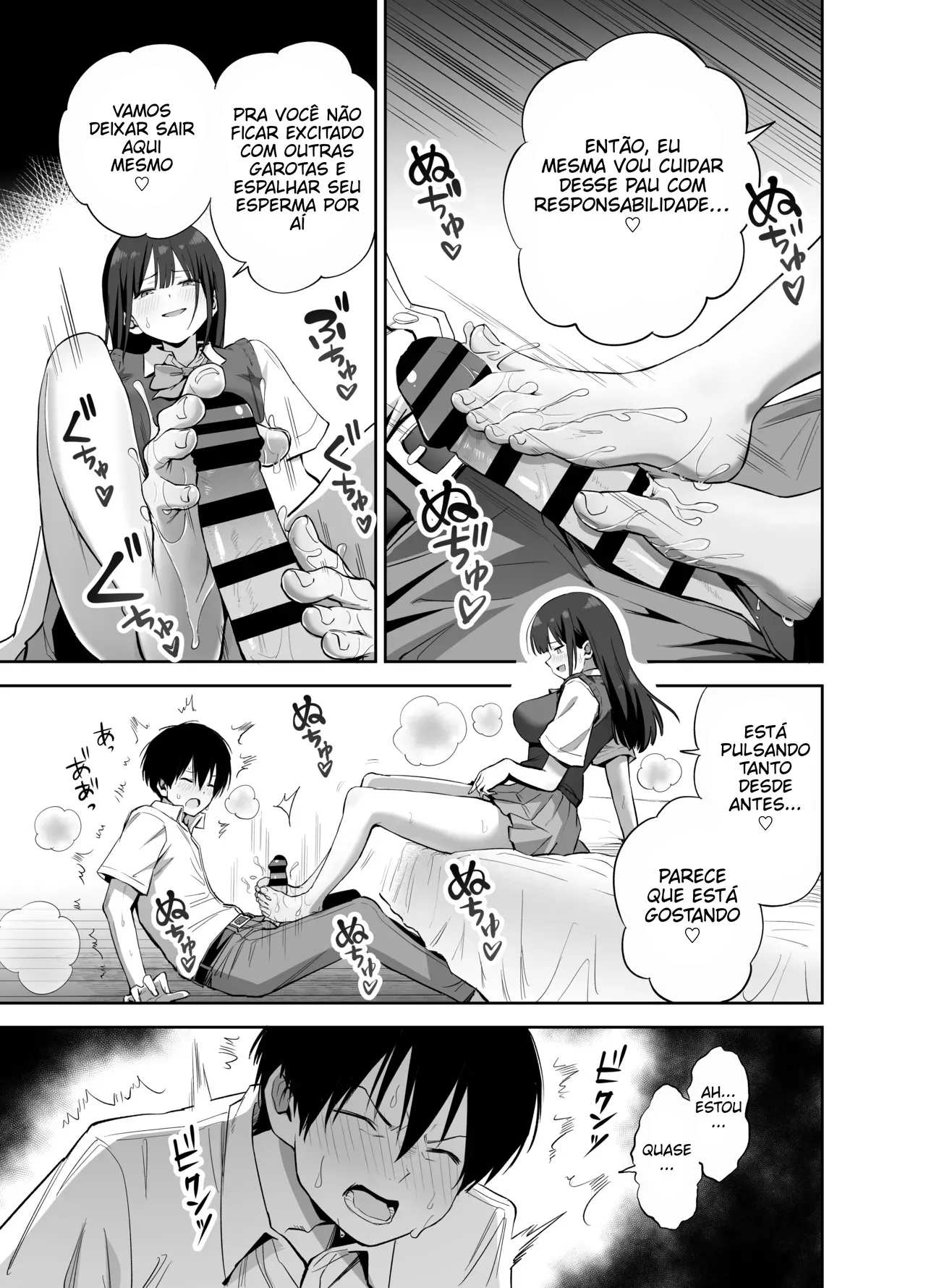 [Honshiro Nikori] Watashi no Kutsushita de Shikotteru nara Sono Ochinpo de Asonde mo Ii yo ne? | Se você está se masturbando com minhas meias, então não tem problema eu brincar com esse pau, né? [Portuguese-BR] [Digital] image number 33