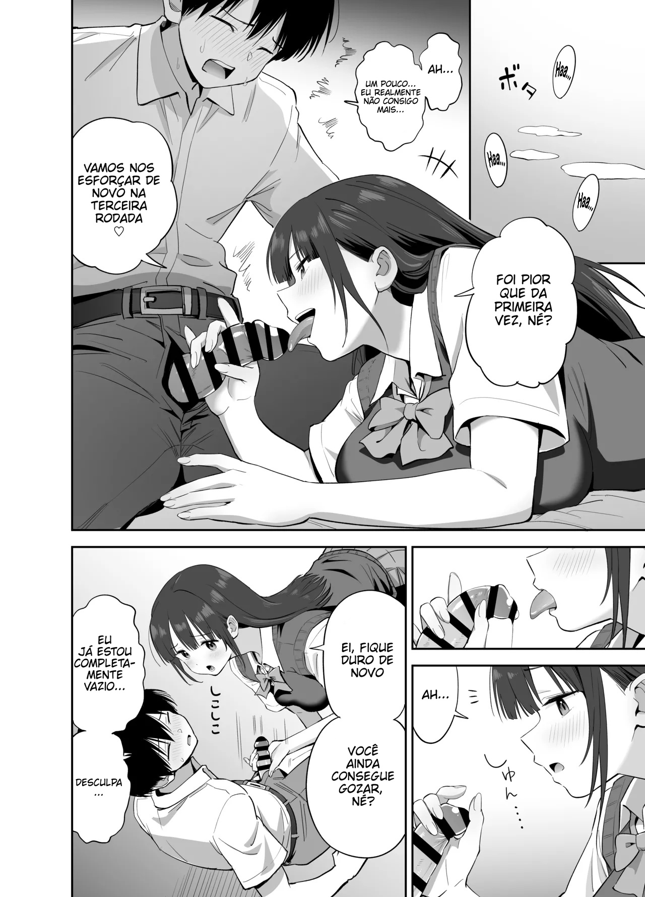 [Honshiro Nikori] Watashi no Kutsushita de Shikotteru nara Sono Ochinpo de Asonde mo Ii yo ne? | Se você está se masturbando com minhas meias, então não tem problema eu brincar com esse pau, né? [Portuguese-BR] [Digital] image number 44