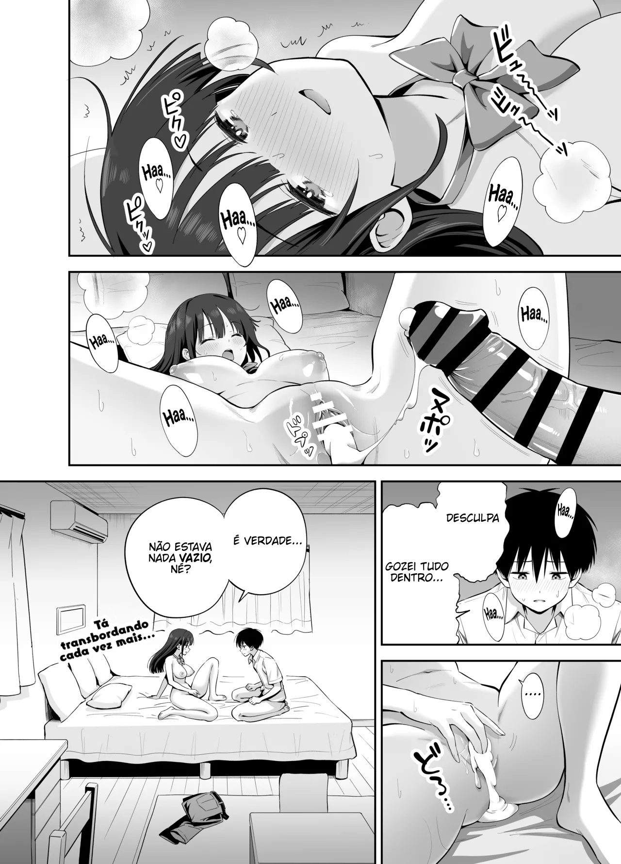 [Honshiro Nikori] Watashi no Kutsushita de Shikotteru nara Sono Ochinpo de Asonde mo Ii yo ne? | Se você está se masturbando com minhas meias, então não tem problema eu brincar com esse pau, né? [Portuguese-BR] [Digital] image number 58