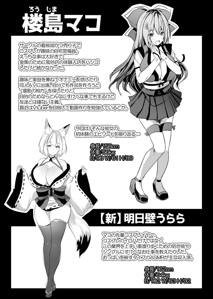 [ロジウラマンホール (MAKI、創田ぐみ)] 処女なのに先輩レイヤーに誘われてオフパコ参加してみたv 2eme image