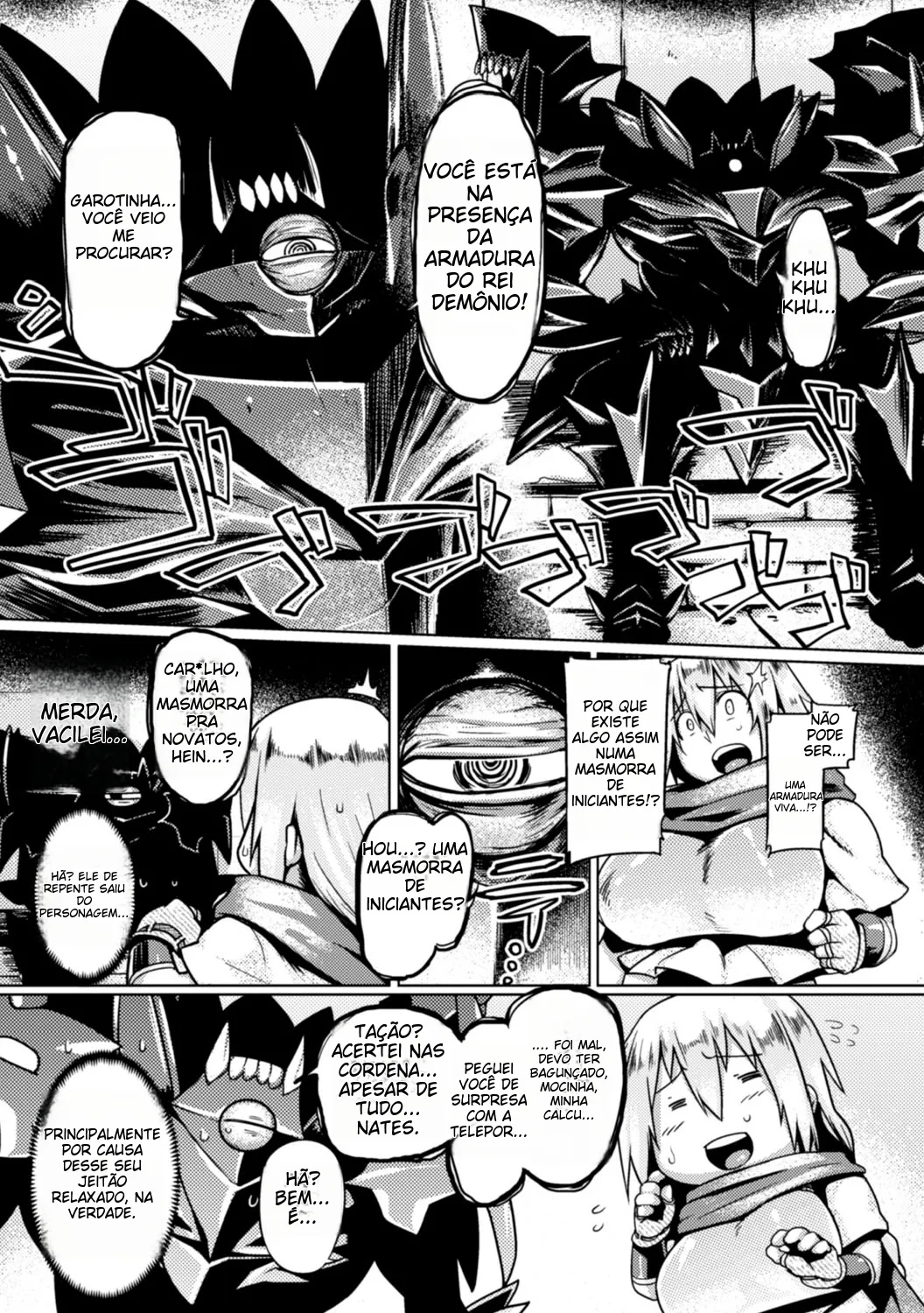 Maou no Yoroi no Wana ~Shoshinsha Muke~ | The Trap of the Demon King's Armor ~For Rookies~ ( 2D Comic Magazine Shokushu Yoroi ni Zenshin o Okasare Mugen Zecchou! Vol. 2) [Portuguese-BR] (TR-189) [Digital] image number 3