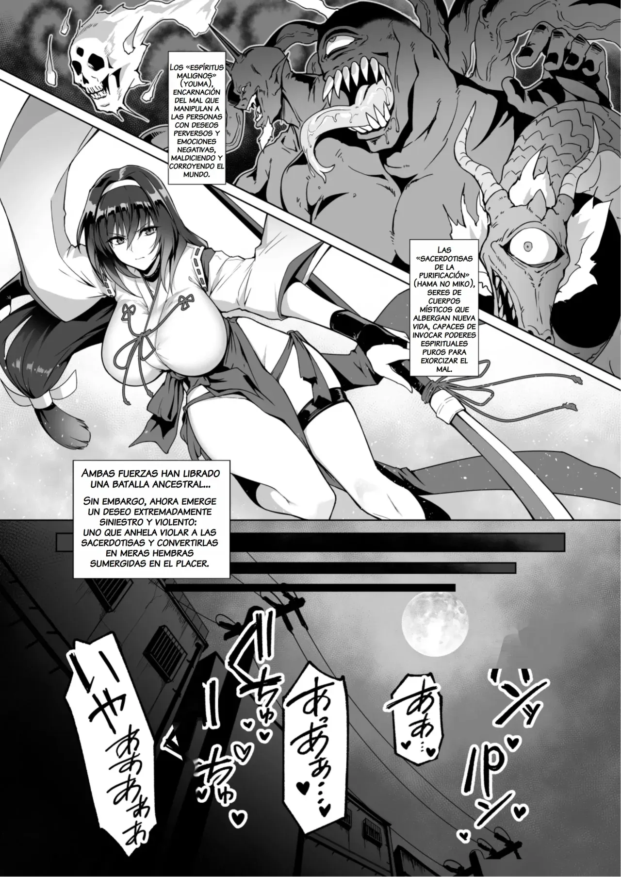 [Hokkebain! (Halcon)] Hama no Miko Ingoku ni Otsu | La Sacerdotisa Exorcista Cae en el Infierno de la Lujuria [Spanish] [NTRForever] [Digital] image number 2