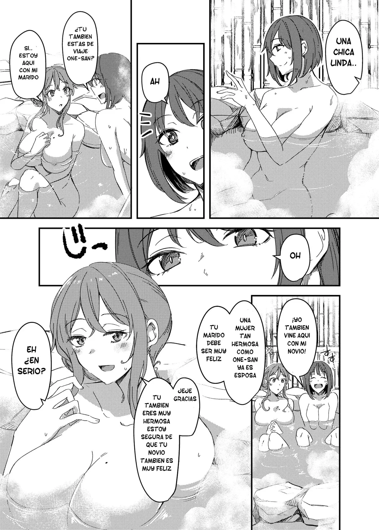 NTRrare Onsen Ryokou ~Tsukari Tsukareru Shinkon Tsuma~ [Hyoui Suki no Hito, Yuuma] [Spanish] [TF Scans] Bildnummer 4