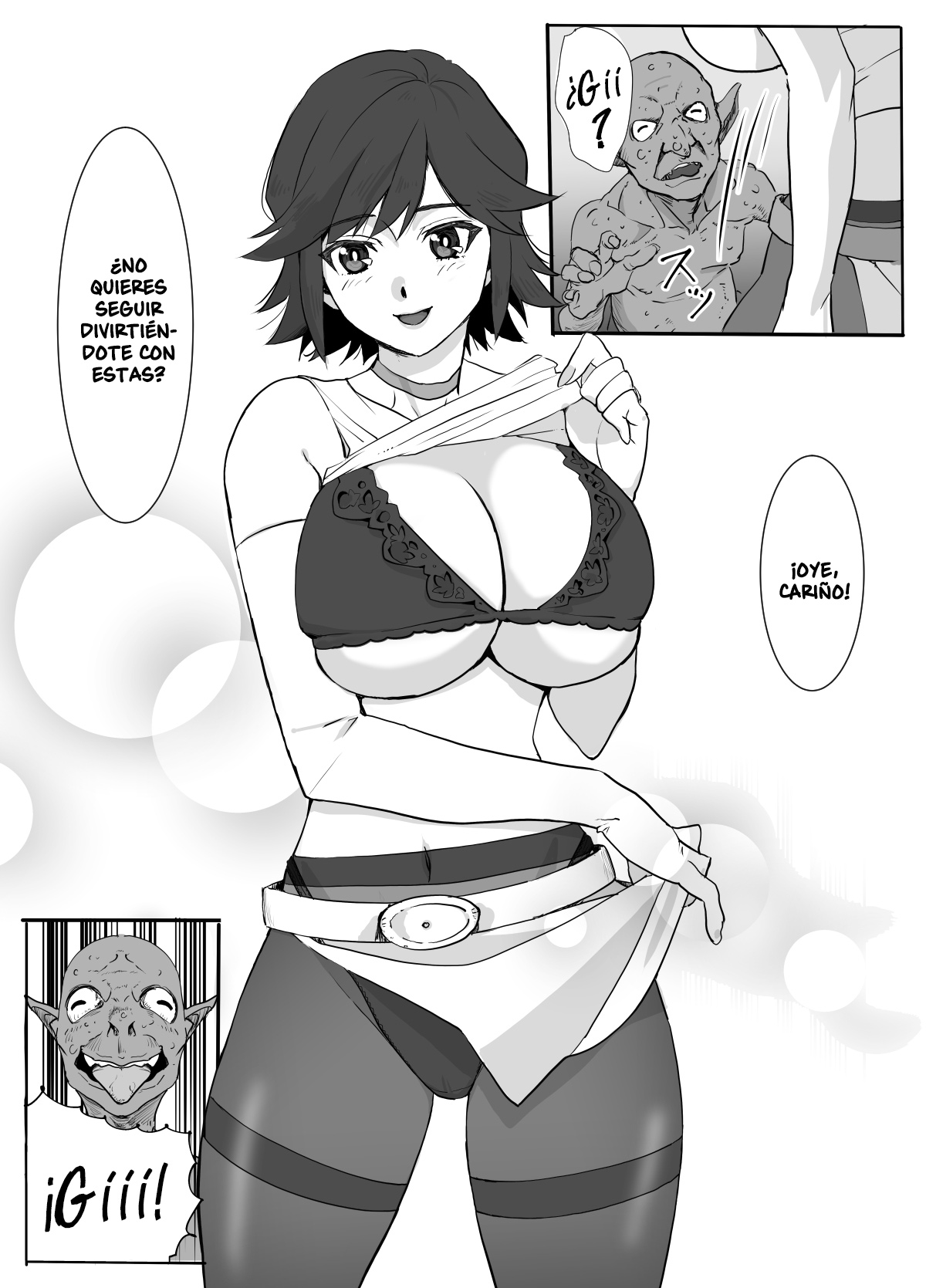 [Wonderful Sweater] Hitozuma Boukensha Doukutsu ~Teikyuu Monster Oppai Houshi~ [Spanish] 画像番号 9