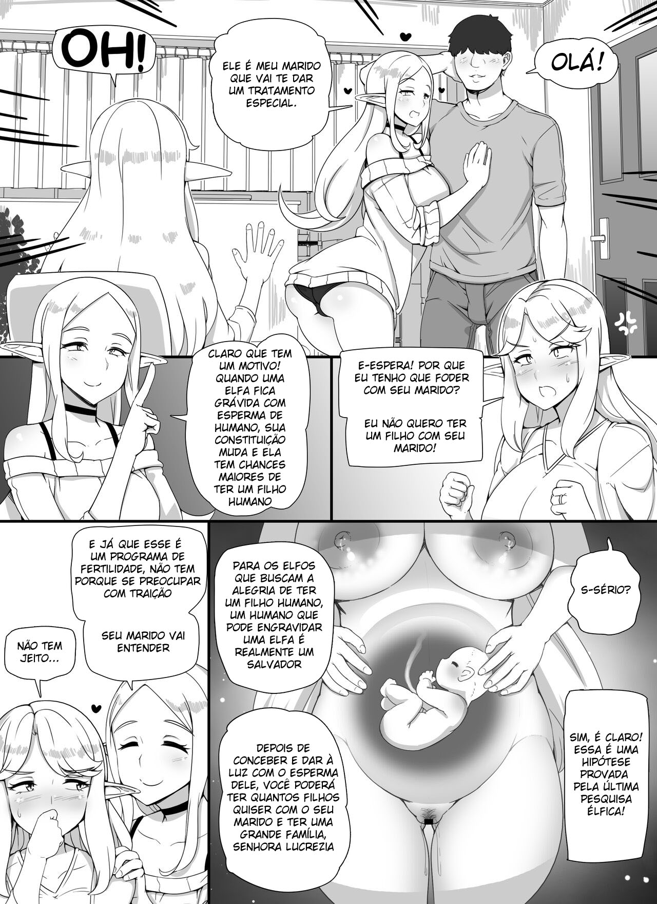 [nounanka (Abubu)] Ningen Danna Mochi Hitozuma Elf Muke Ninkatsu Salon e Youkoso [Portuguese-BR] изображение № 7