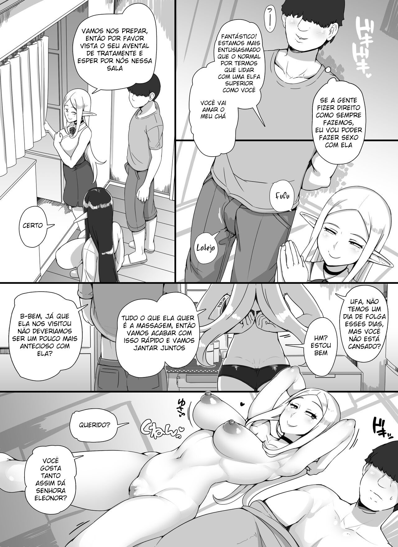 [nounanka (Abubu)] Ningen Danna Mochi Hitozuma Elf Muke Ninkatsu Salon e Youkoso [Portuguese-BR] изображение № 26