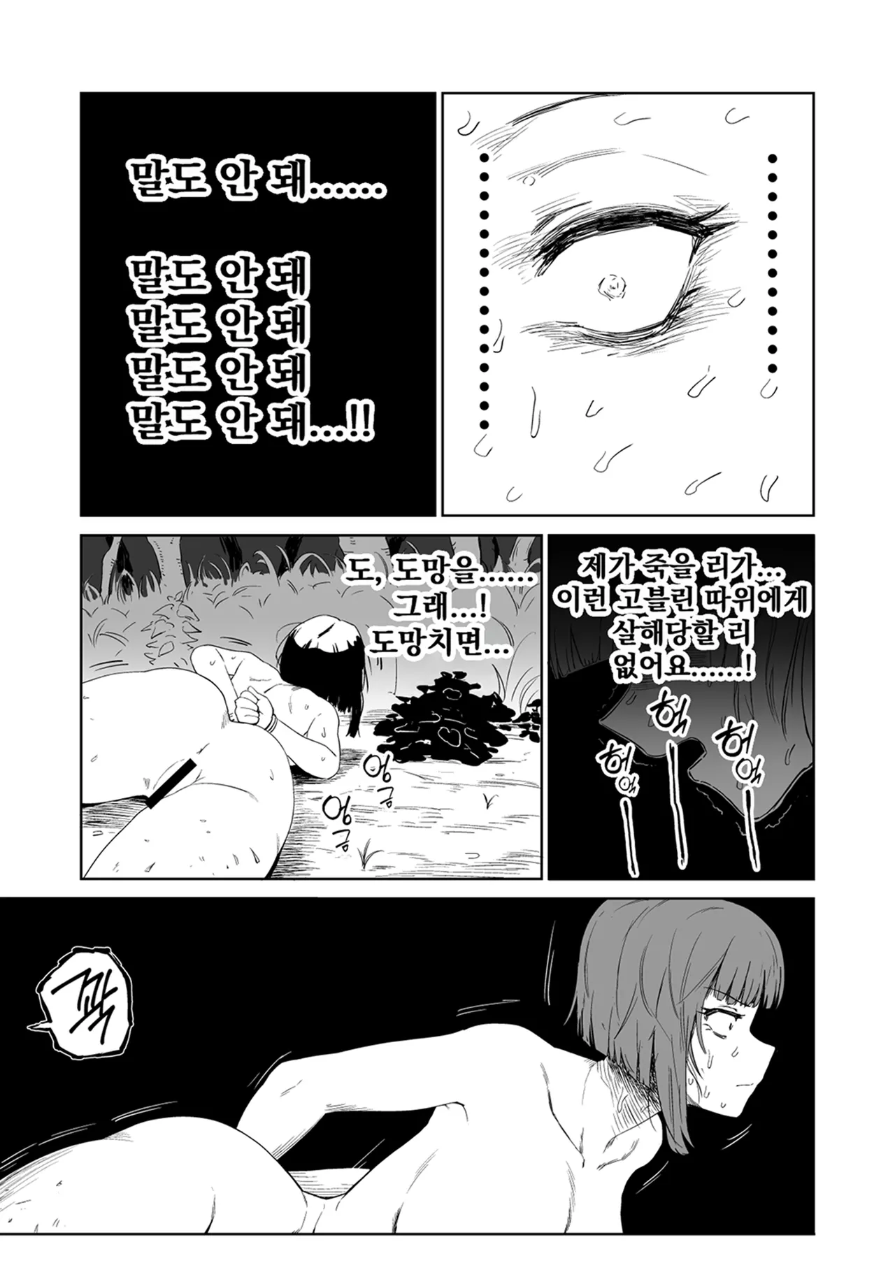 [Yamabatake (Yamabatake)] Zako-kan Nerai no Do-M Onna Kishi ga Hontou ni Goblin Dorei ni Sareru Hanashi Kouhen | 잡몹간이 목적인 도M 여기사가 정말로 고블린의 노예가 되는 이야기 후편 [Korean] image number 23