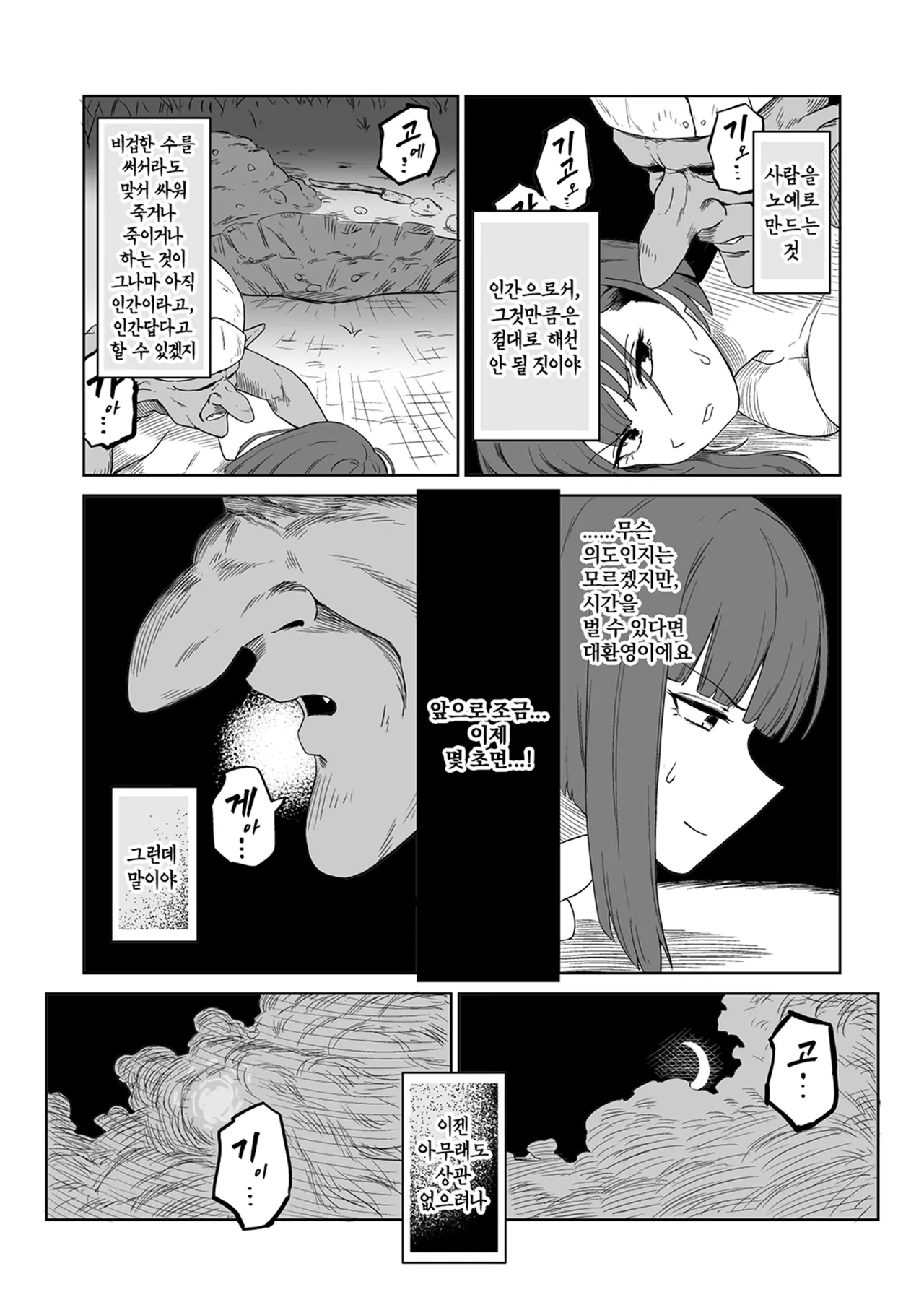 [Yamabatake (Yamabatake)] Zako-kan Nerai no Do-M Onna Kishi ga Hontou ni Goblin Dorei ni Sareru Hanashi Kouhen | 잡몹간이 목적인 도M 여기사가 정말로 고블린의 노예가 되는 이야기 후편 [Korean] image number 40