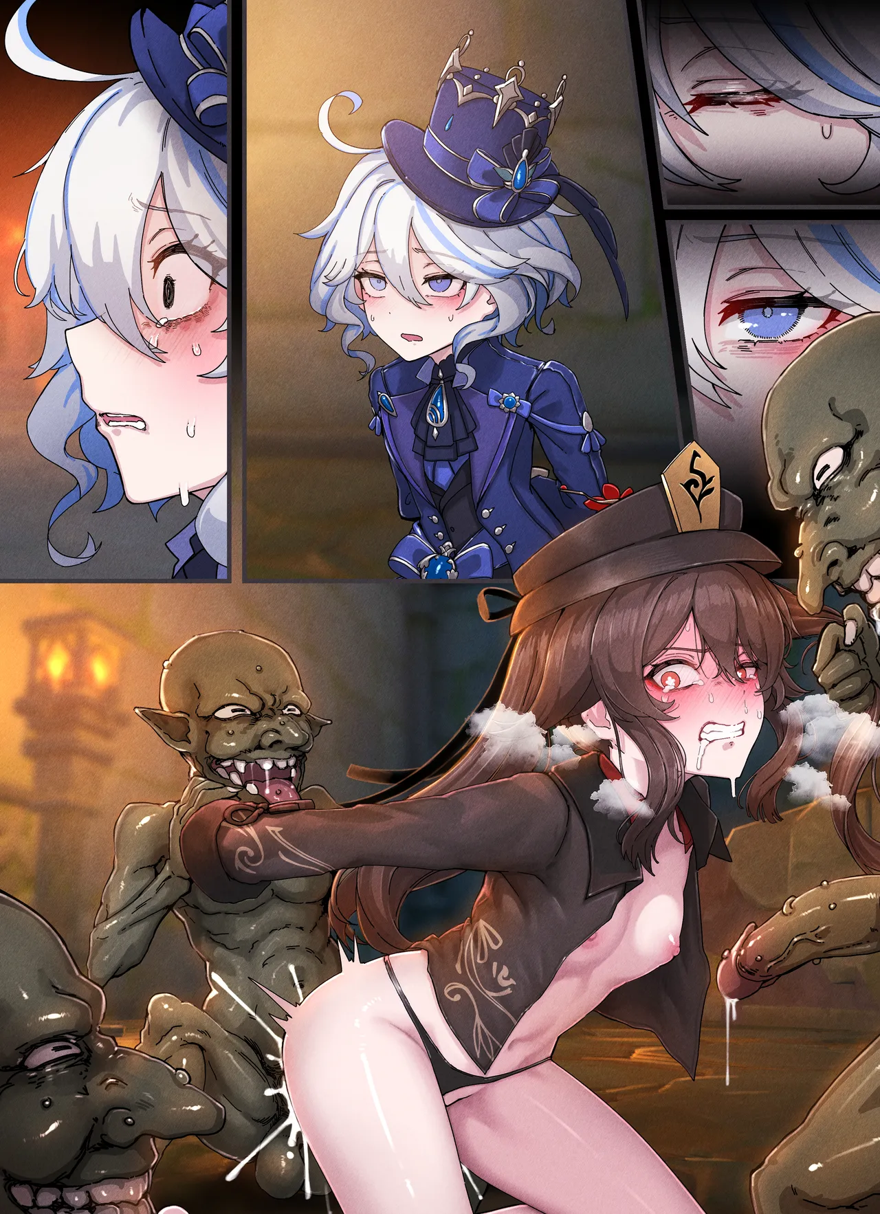 [Horori] Teyvat Gravure #08: Hu Tao & Furina GOBLIN Impact [Textless] [Uncensored] [No Effects] 图片编号 6