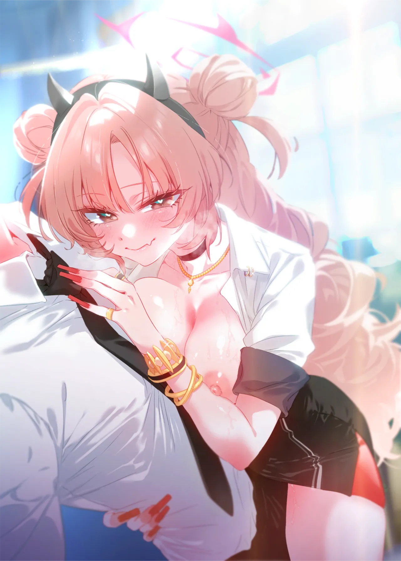 [no alarm (Itsukane)] Yoru no Hajime, Sakurairo ni Oboreru 丨夜晚初降、沉溺于樱色中 (Blue Archive) [Chinese] [小桃汉化组] [Digital] imagen número 2