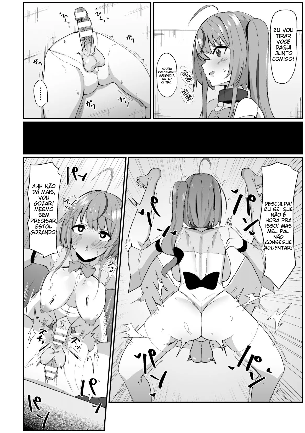 [Anthology] 2D Comic Magazine Futanari Kabe Sao Kabe Shiri Futanari Heroine Sakusei Iki Jigoku! Vol. 2 [Portuguese-BR] (TR-61) [Digital] image number 34