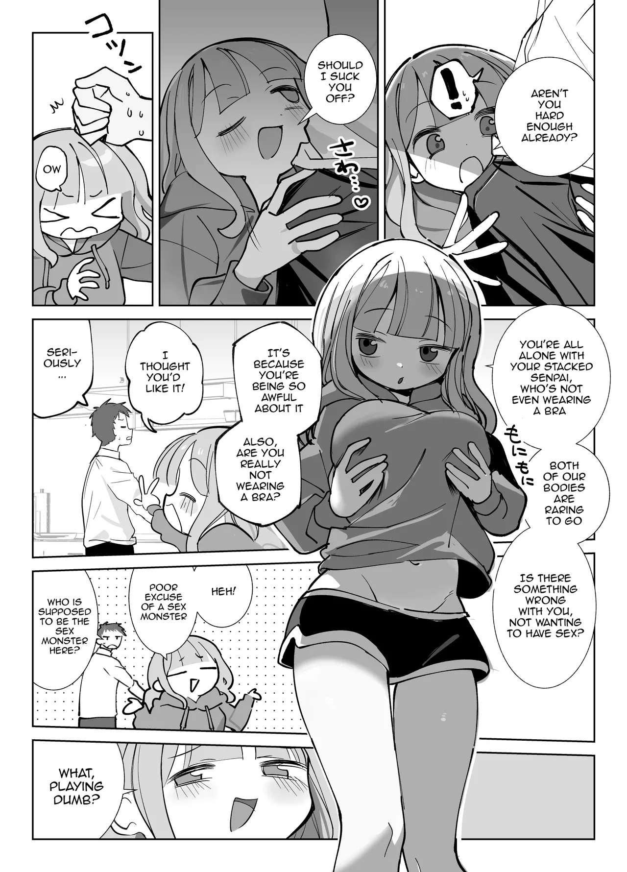 [Sumomo (Sumomo)] Nama Onaho Senpai /  Raw Onahole Senpai -The Horny Senpai Provokes Her Kouhai And He Fucks Her Brains Out And Cums Over And Over [SHORTENED] [English] {Doujins.com} Bildnummer 10