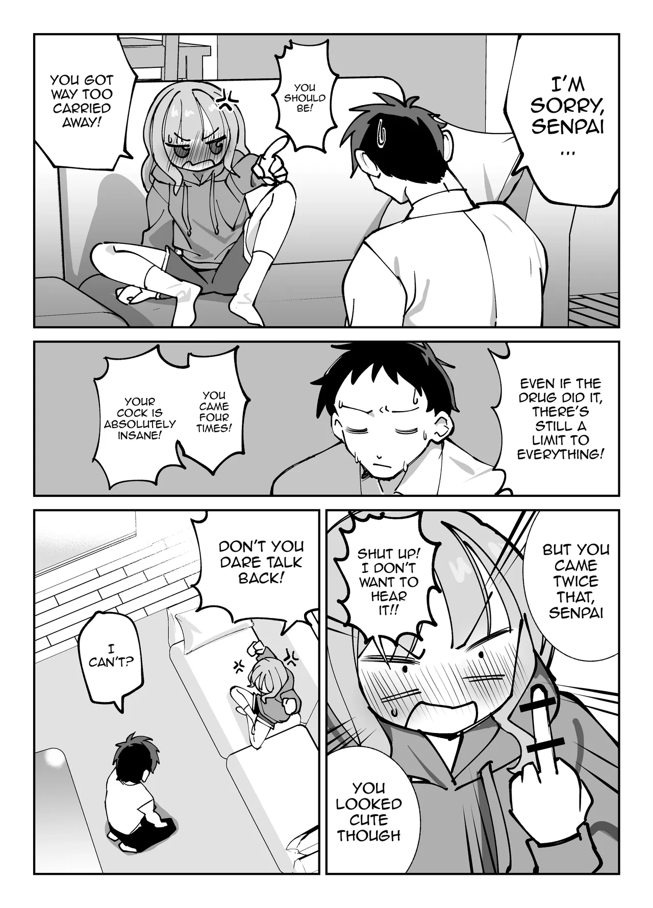 [Sumomo (Sumomo)] Nama Onaho Senpai /  Raw Onahole Senpai -The Horny Senpai Provokes Her Kouhai And He Fucks Her Brains Out And Cums Over And Over [SHORTENED] [English] {Doujins.com} Bildnummer 39