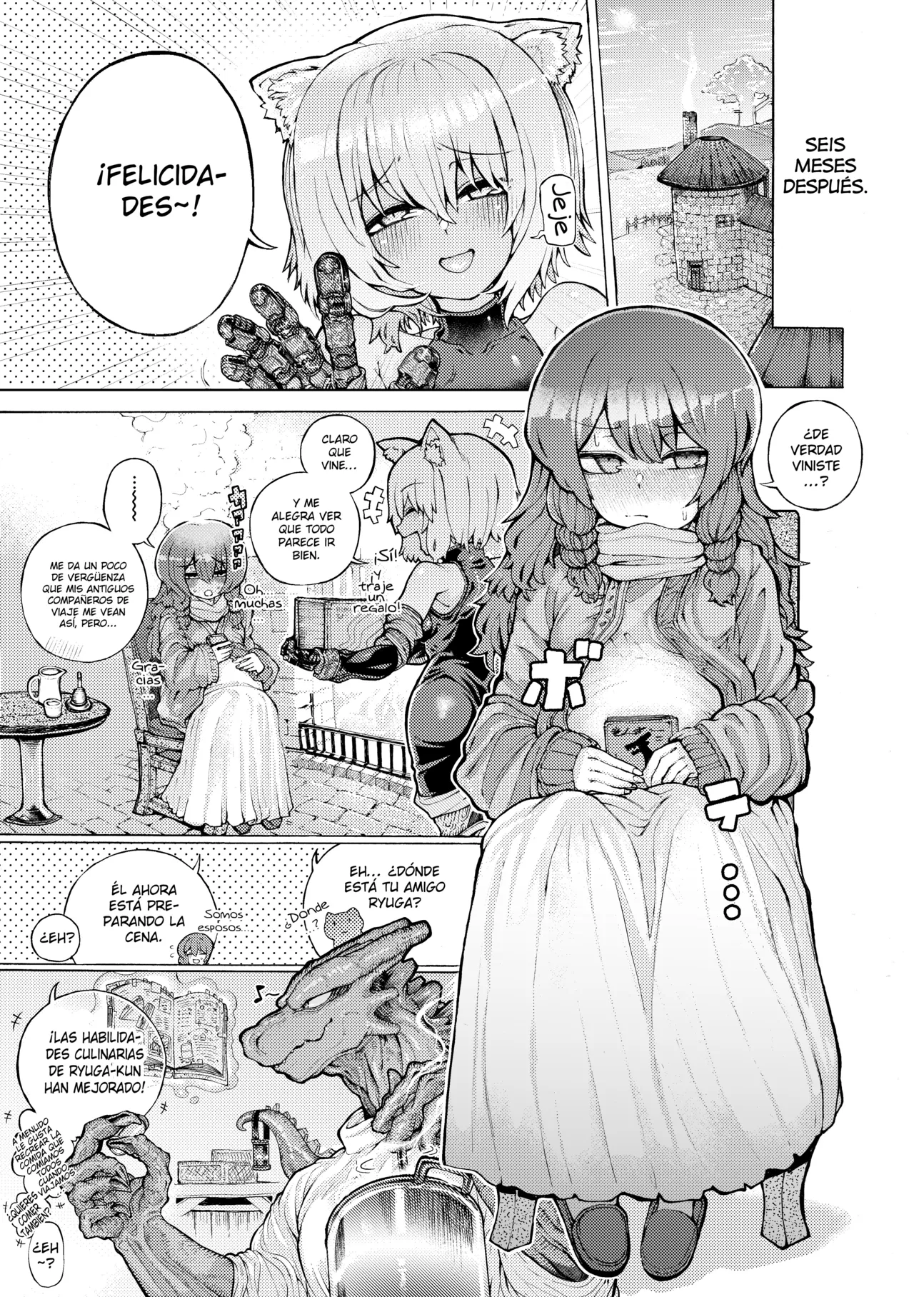 [Jingai Kaki Saurus18 (Saurus18)] Party Member no Ryuujinzoku kara Haramase Kyuukon Sareta kedo Manzara demo Nai [Spanish] [Hellsing Scans] numero di immagine  44