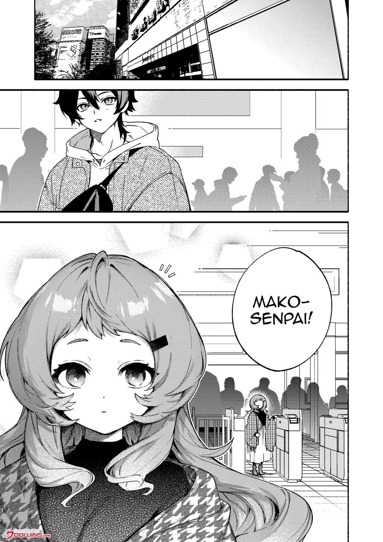 [Sakida Shoten (Sakida Saki)] Mako-senpai ni Taberareru. ~Chiisakute Dekkai Ama Sado Senpai ni Otosareru~ | Eaten By Mako-senpai ~Falling To A Tiny But Huge Sadist Senpai~ [English] {Doujins.com} [Digital] numero di immagine  3
