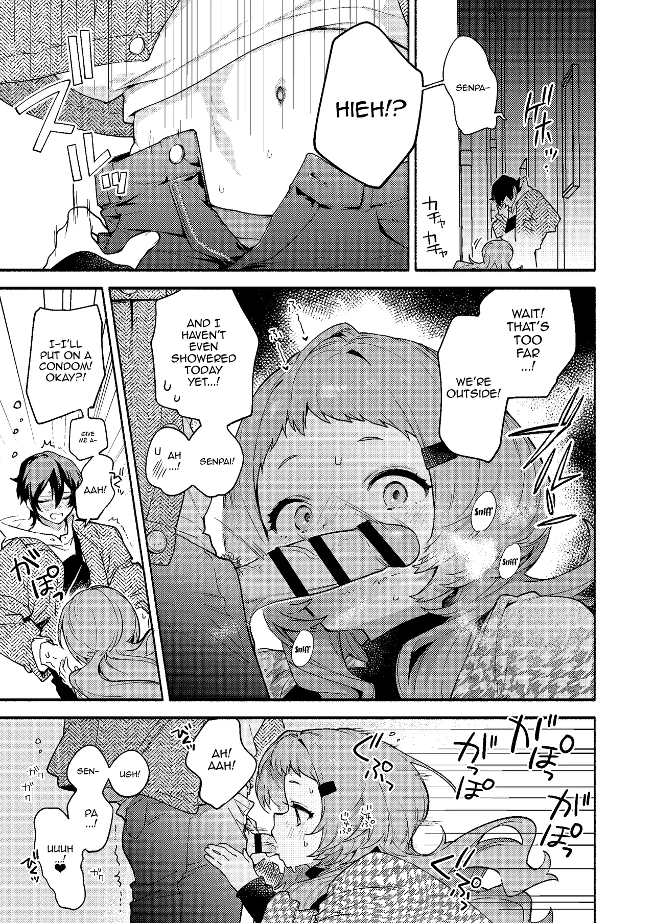 [Sakida Shoten (Sakida Saki)] Mako-senpai ni Taberareru. ~Chiisakute Dekkai Ama Sado Senpai ni Otosareru~ | Eaten By Mako-senpai ~Falling To A Tiny But Huge Sadist Senpai~ [English] {Doujins.com} [Digital] numero di immagine  11