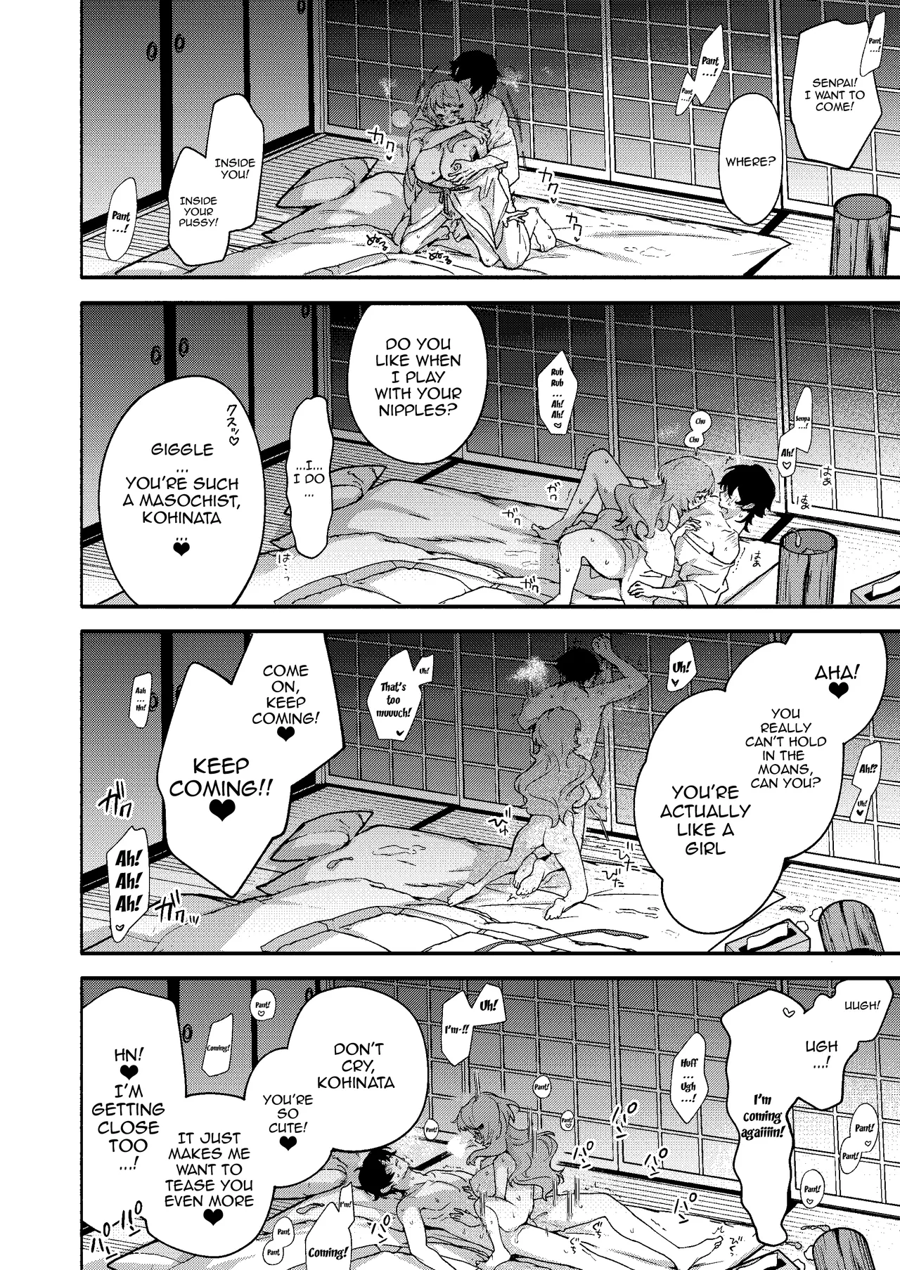 [Sakida Shoten (Sakida Saki)] Mako-senpai ni Taberareru. ~Chiisakute Dekkai Ama Sado Senpai ni Otosareru~ | Eaten By Mako-senpai ~Falling To A Tiny But Huge Sadist Senpai~ [English] {Doujins.com} [Digital] numero di immagine  40