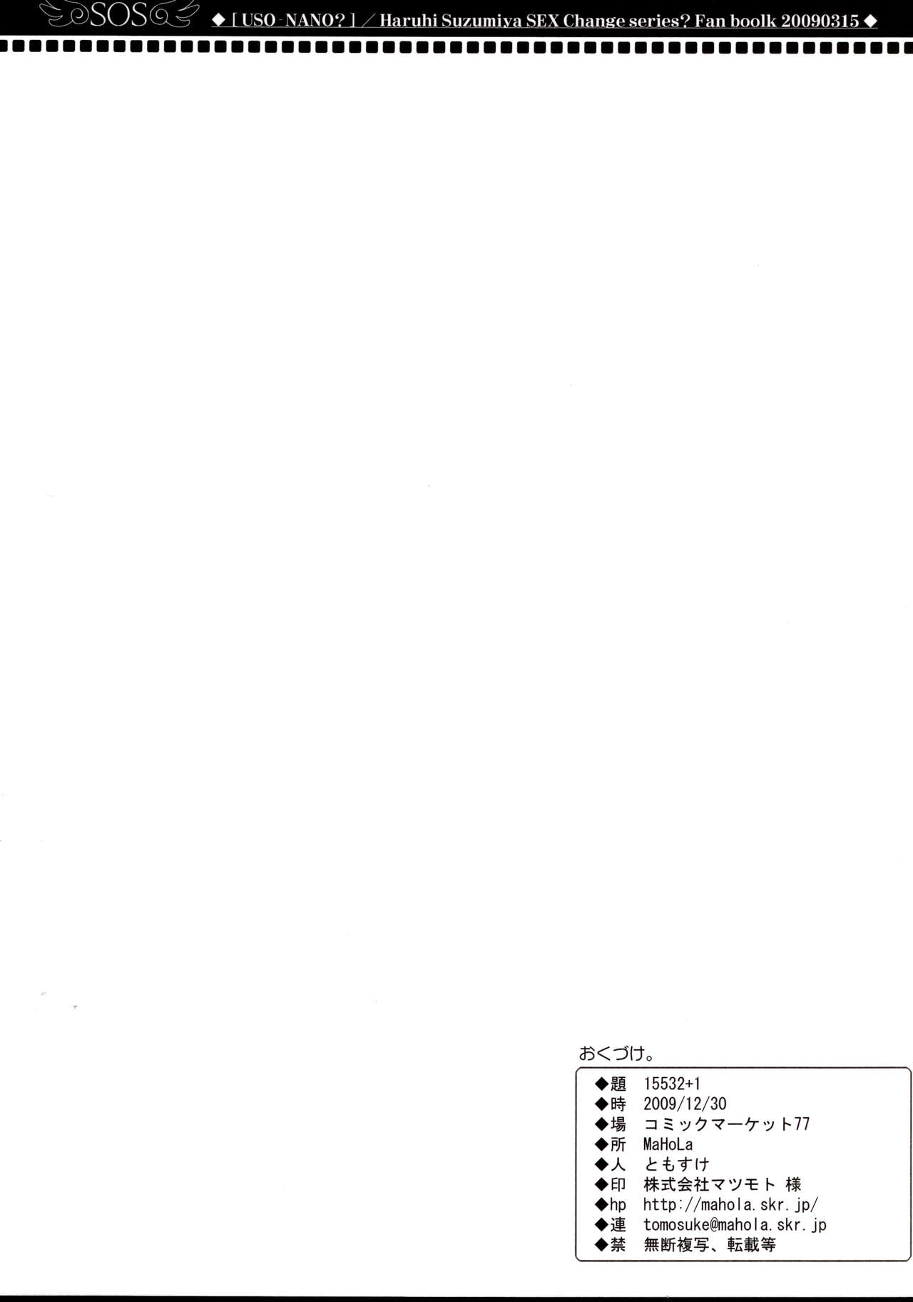 (C77) [MaHoLa (Tomosuke)] 15532+1 (Suzumiya Haruhi no Yuuutsu) imagen número 17