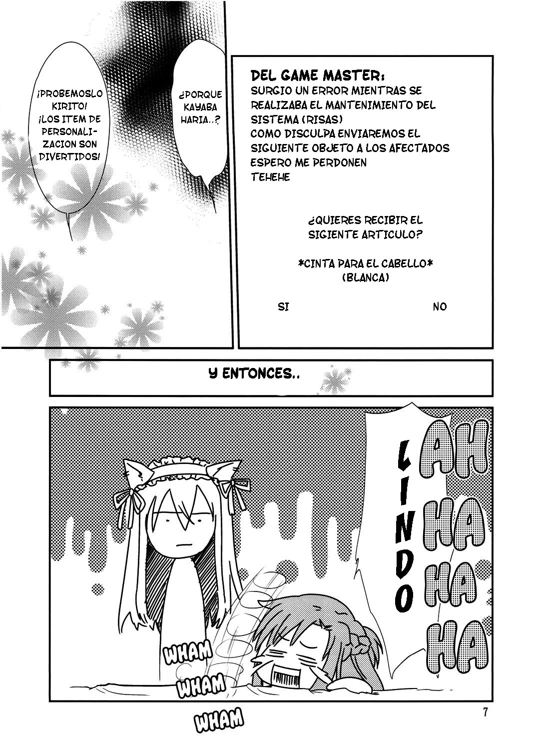 (SC64) [Shiratama Nikukyu] Kirito-kun no Shiroku Betatsuku nani ka (Sword Art Online) [Spanish] [TF Scans] numero di immagine  6