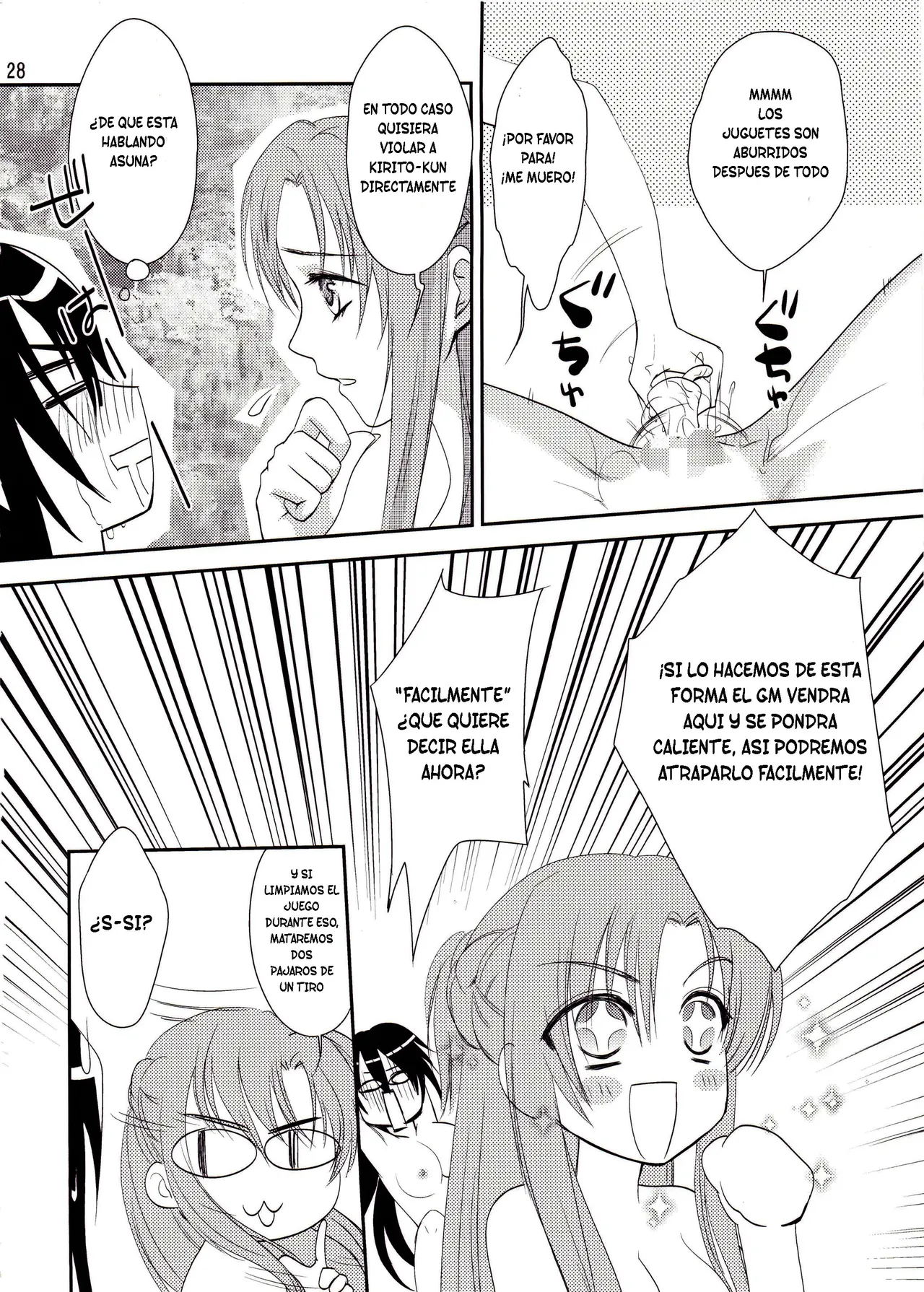 (SC64) [Shiratama Nikukyu] Kirito-kun no Shiroku Betatsuku nani ka (Sword Art Online) [Spanish] [TF Scans] numero di immagine  27