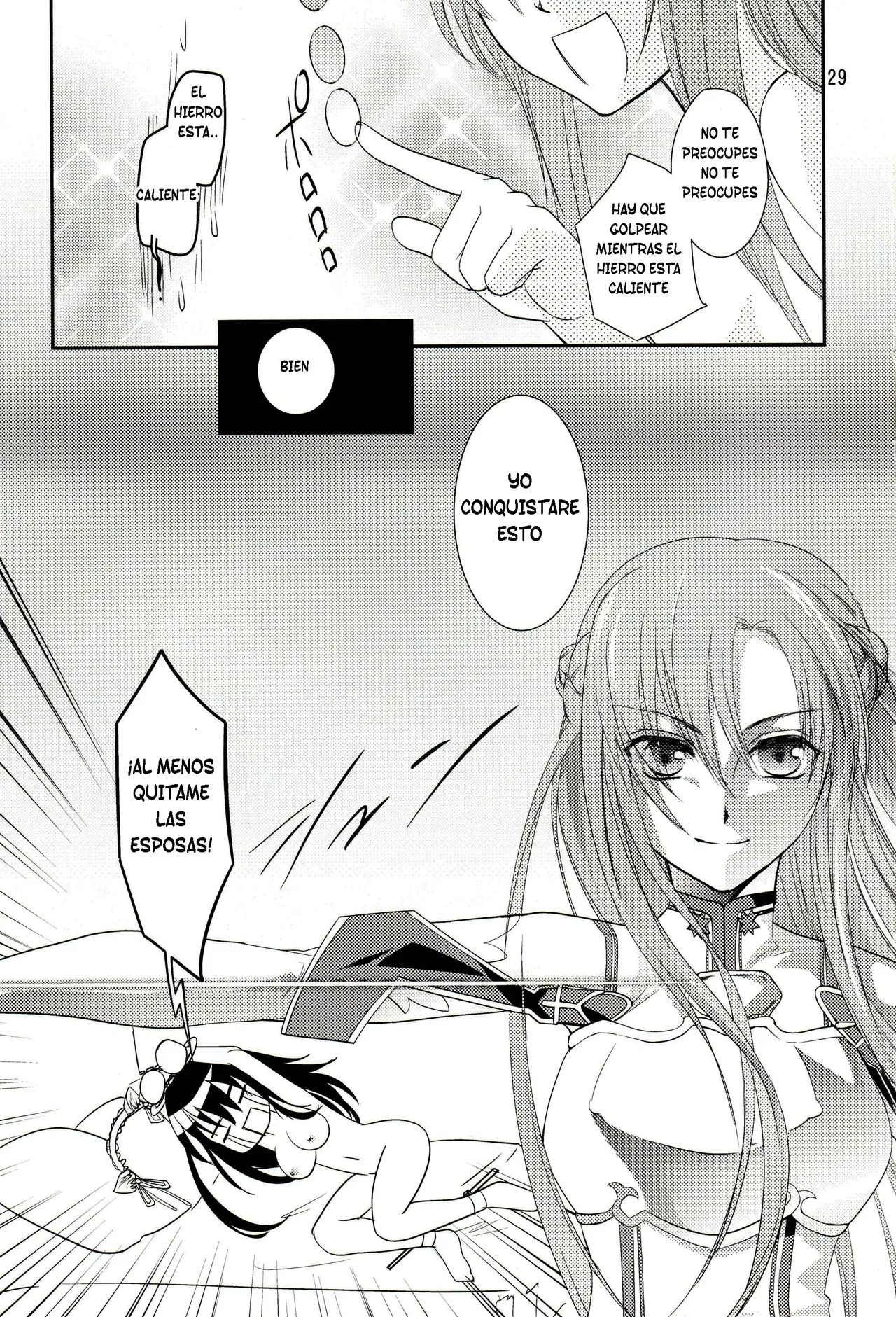 (SC64) [Shiratama Nikukyu] Kirito-kun no Shiroku Betatsuku nani ka (Sword Art Online) [Spanish] [TF Scans] numero di immagine  28