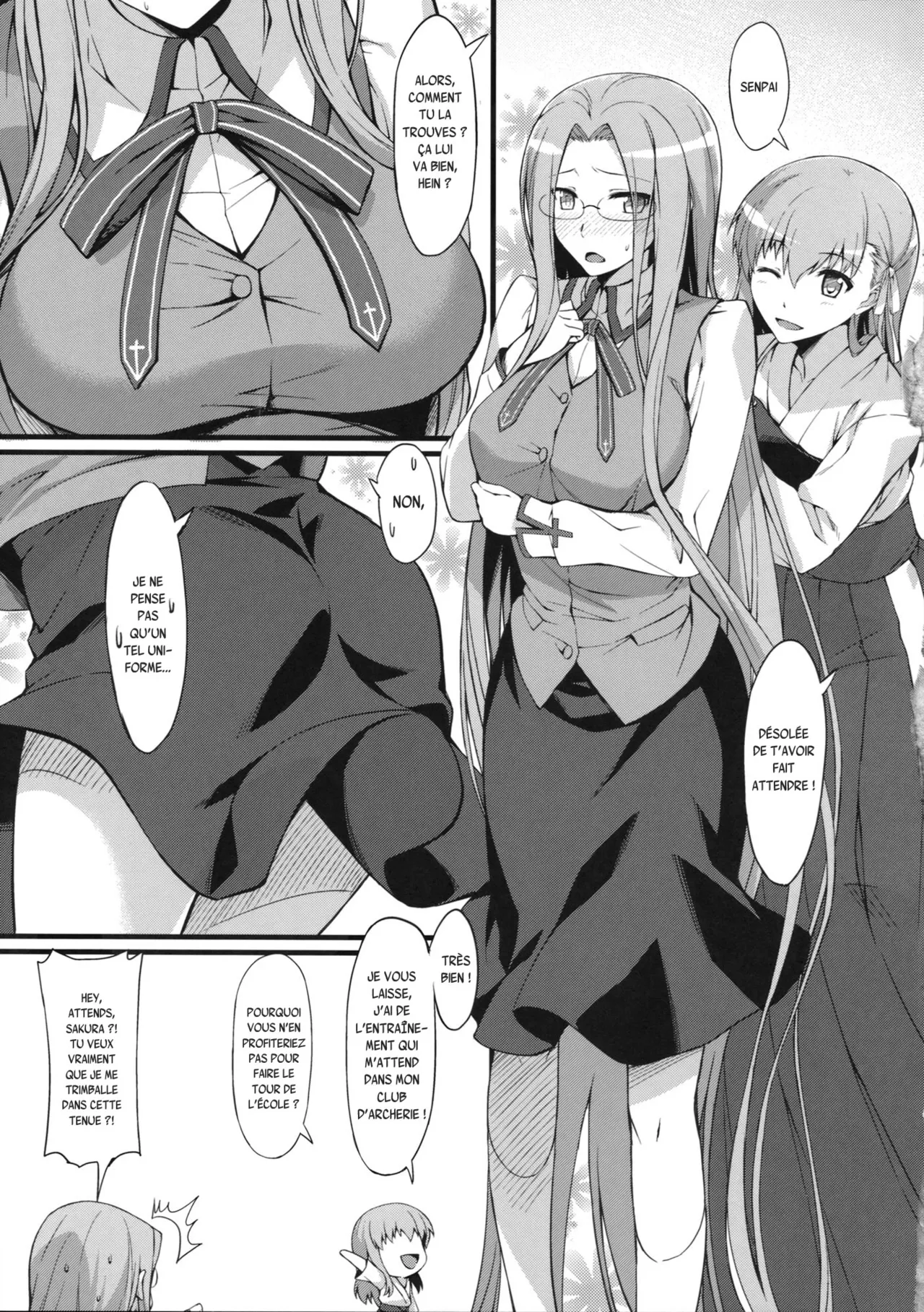 (C84) [S.S.L (Yanagi)] Rider san to Gakusei Fuku. (Fate/hollow ataraxia) [French] {SAXtrad} изображение № 6