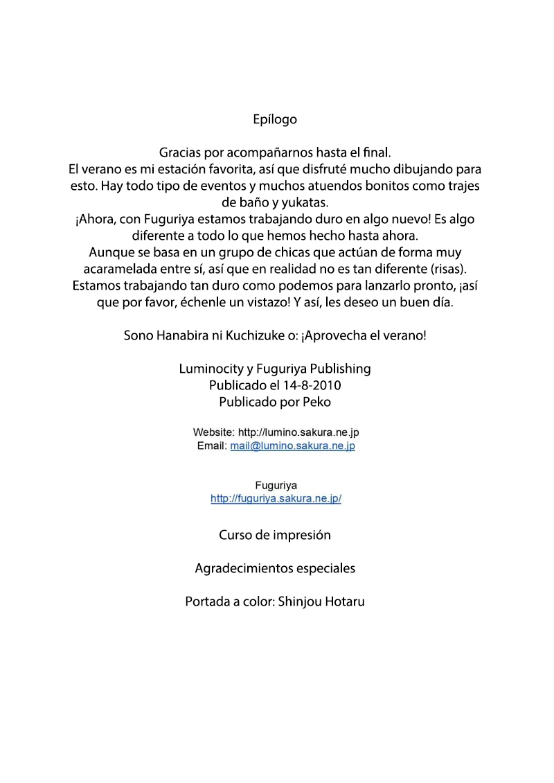 [LUMINOCITY, Fuguriya (Peko, Sano Shinichirou)] Sono Hanabira ni Kuchizuke o - Natsu o Gyutto ne! | Sono Hanabira ni Kuchizuke o - ¡Aprovecha el verano! [Spanish] 画像番号 44