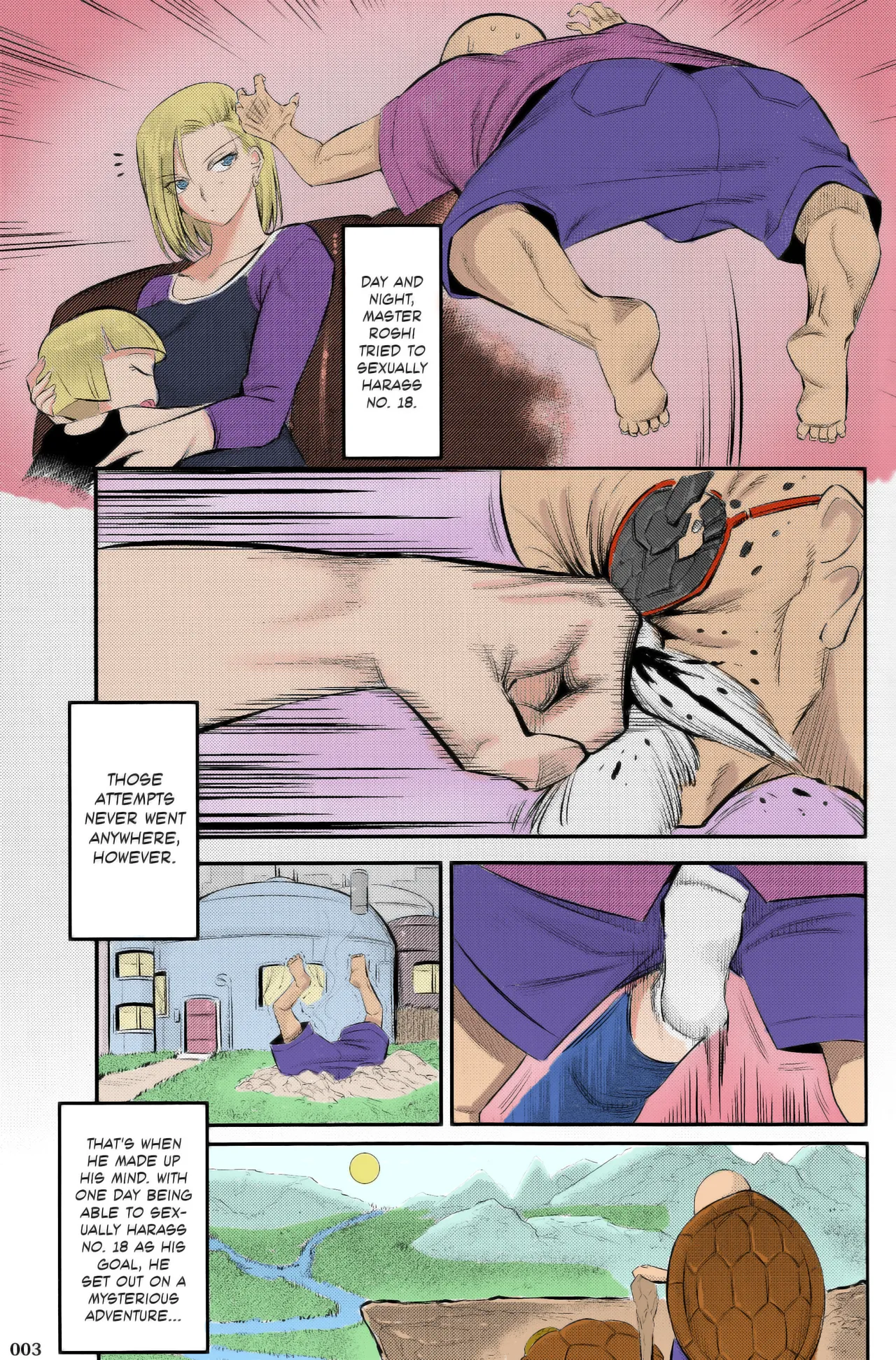 C92) [Kaientai (Shuten Douji)] 18-gou ni Mainichi Muriyari Semen Shiboritorareru Hon | A Book About Getting Your Semen Forcibly Squeezed Out By No. 18 Every Single Day (Dragon Ball Z) [English] [Decensored] [ATF] [Colorized] image number 2