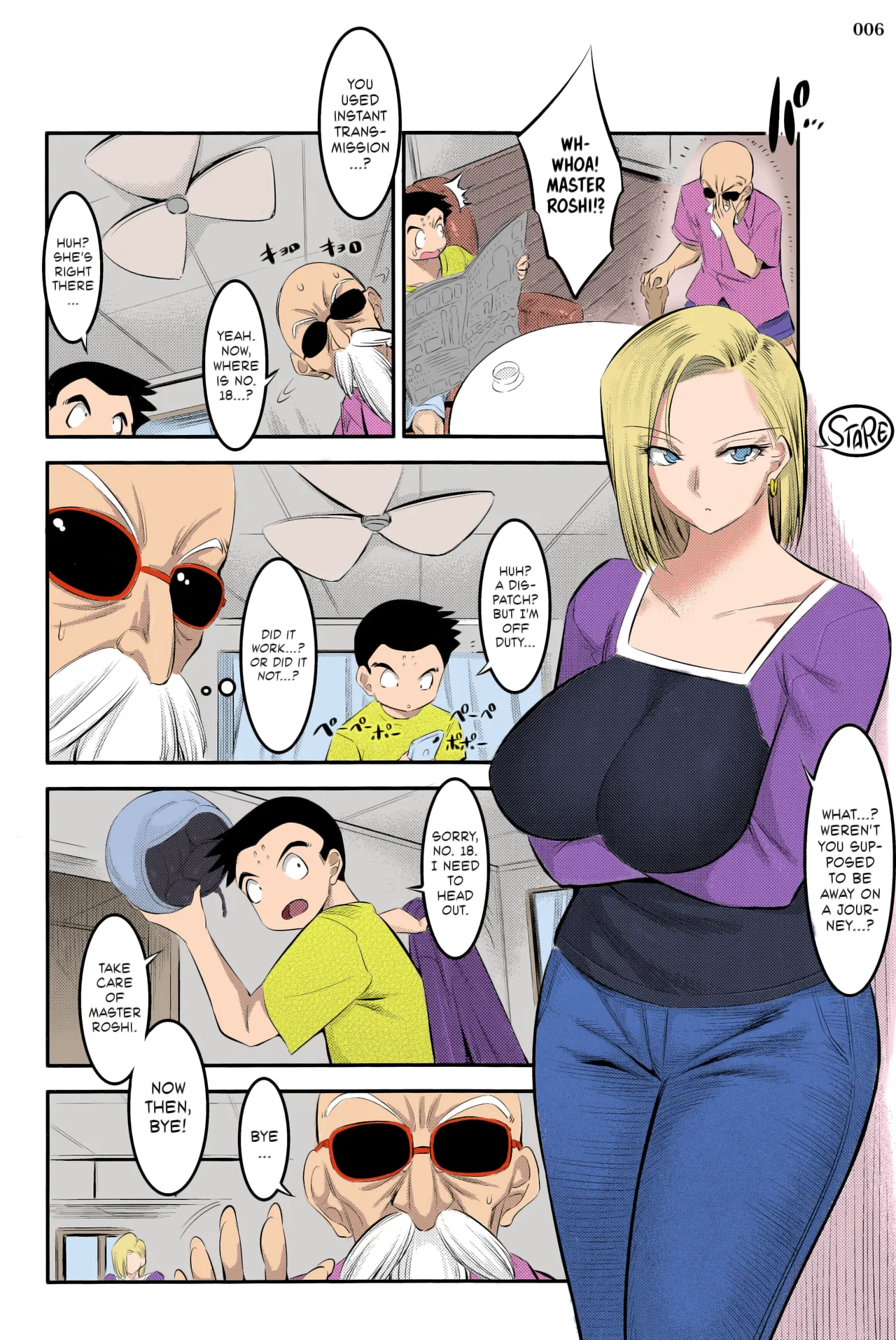 C92) [Kaientai (Shuten Douji)] 18-gou ni Mainichi Muriyari Semen Shiboritorareru Hon | A Book About Getting Your Semen Forcibly Squeezed Out By No. 18 Every Single Day (Dragon Ball Z) [English] [Decensored] [ATF] [Colorized] image number 5