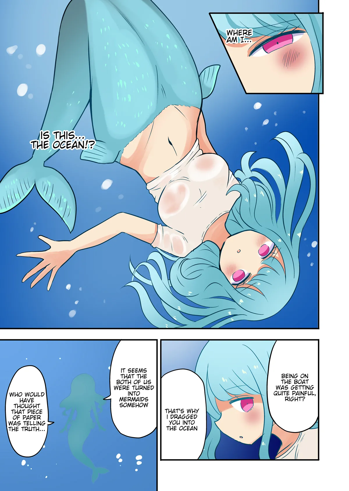 [Murasaki Nyanko Bar (Vae)] Father and son turned into mermaids [english] numero di immagine  7