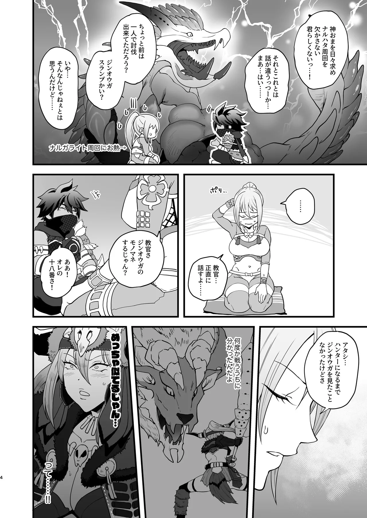 [HoneyRider69 (Keita)]  教官のせいでジ〇オウガが狩れないので超勃起力性欲解放突きさせてください!! (Monster Hunter Rise) [Digital] 4eme image