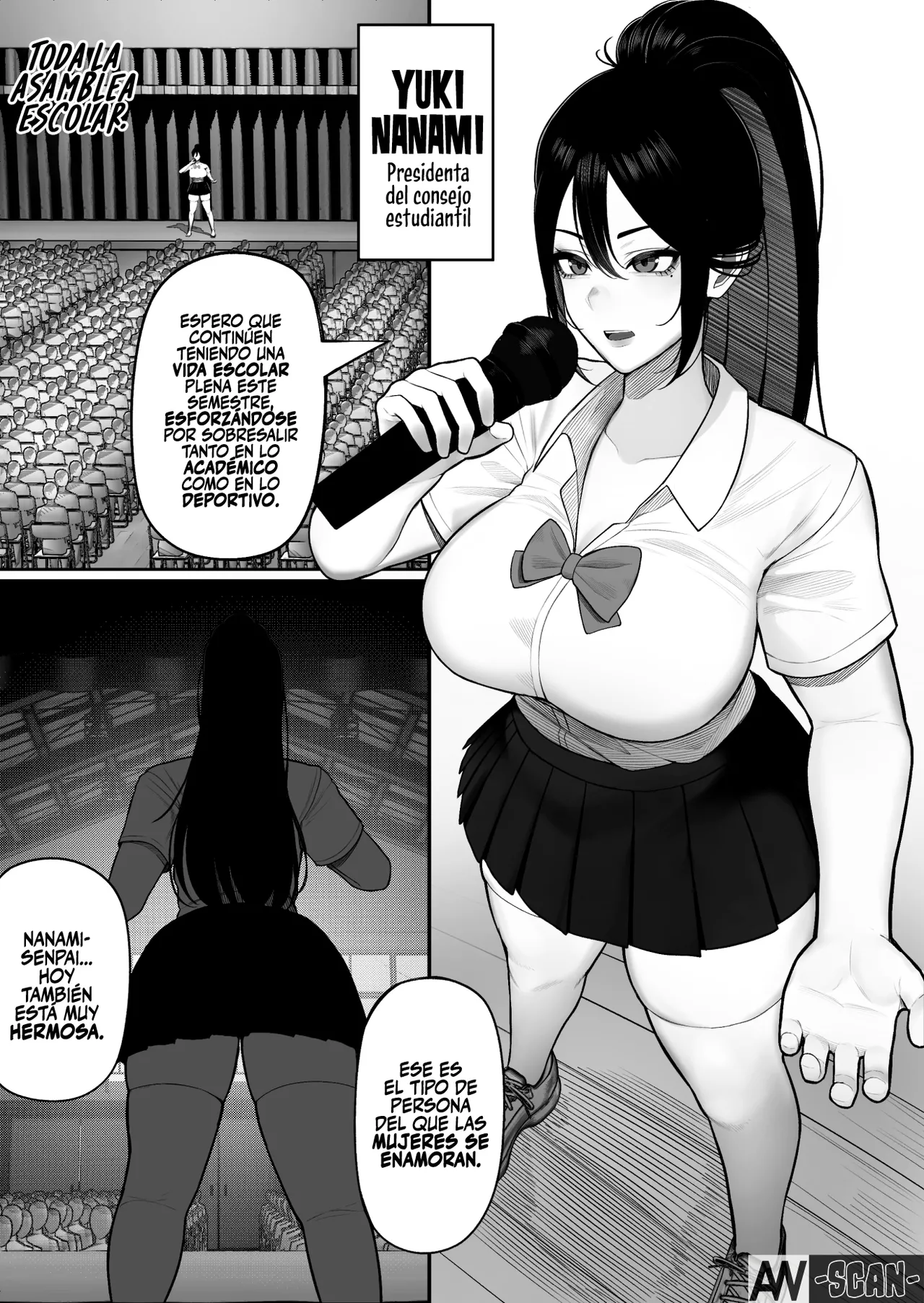 [Kurukuru] Seito Kaichou wa Hojiritai｜La Presidenta del Consejo Estudiantil Quiere Meterlo [Spanish] [Andreww857 = -A.W. SCAN-] 이미지 번호 3